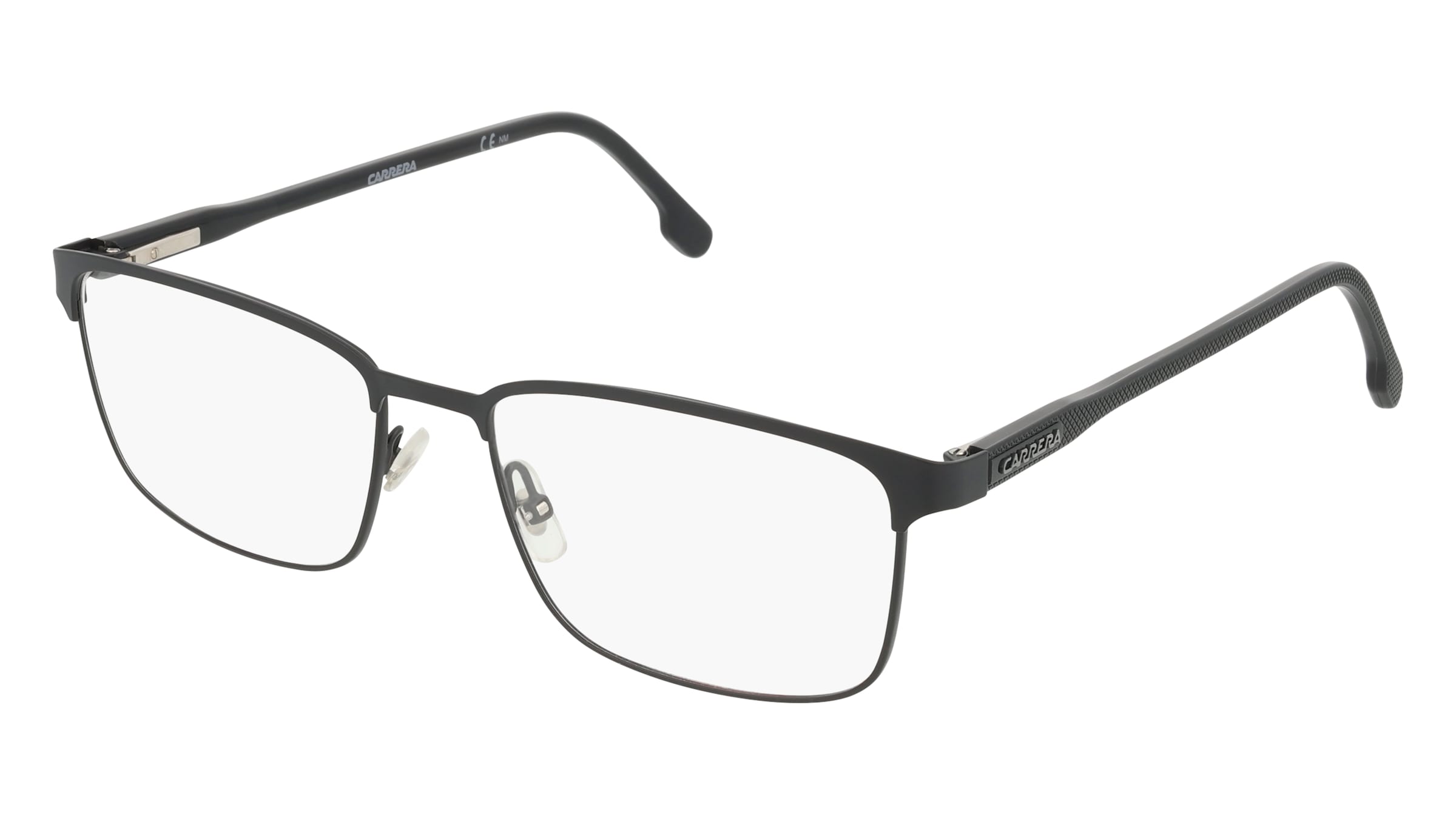 Carrera 262 Herren-Brille inkl. Gläser Vollrand Eckig Metall-Gestell 54mm/18mm/145mm, schwarz