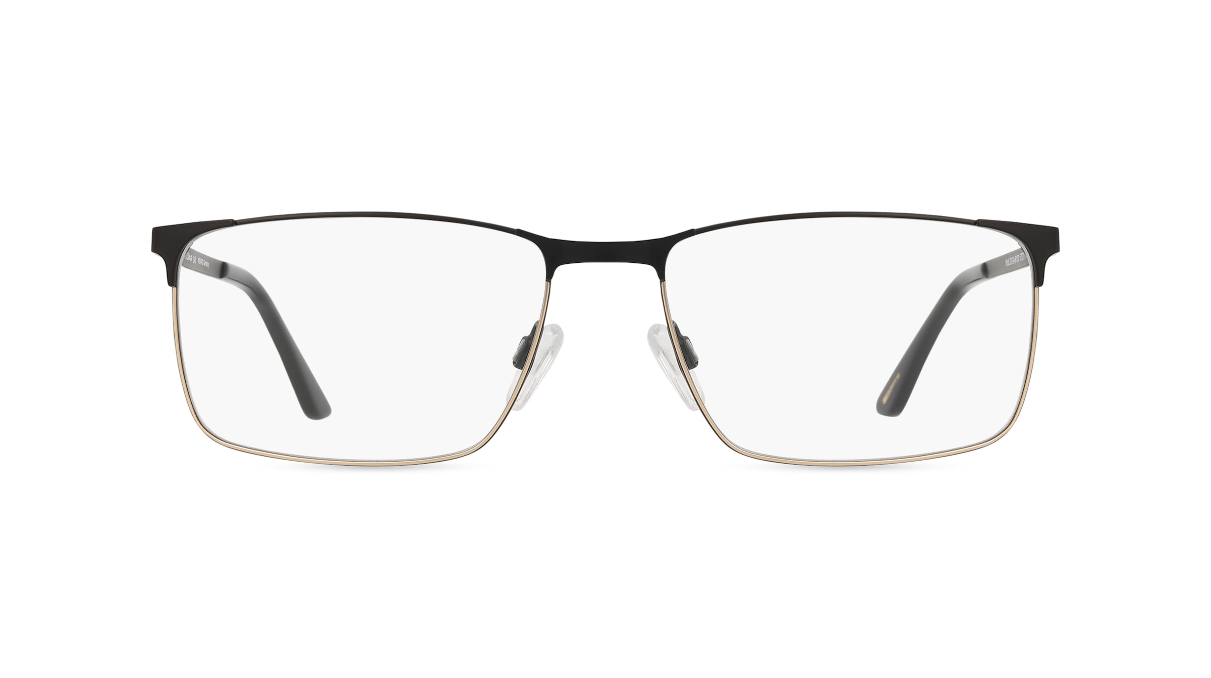 Jaguar J 3124 Unisex-Brille inkl. Gläser Vollrand Eckig Metall-Gestell 57mm/17mm/145mm, schwarz