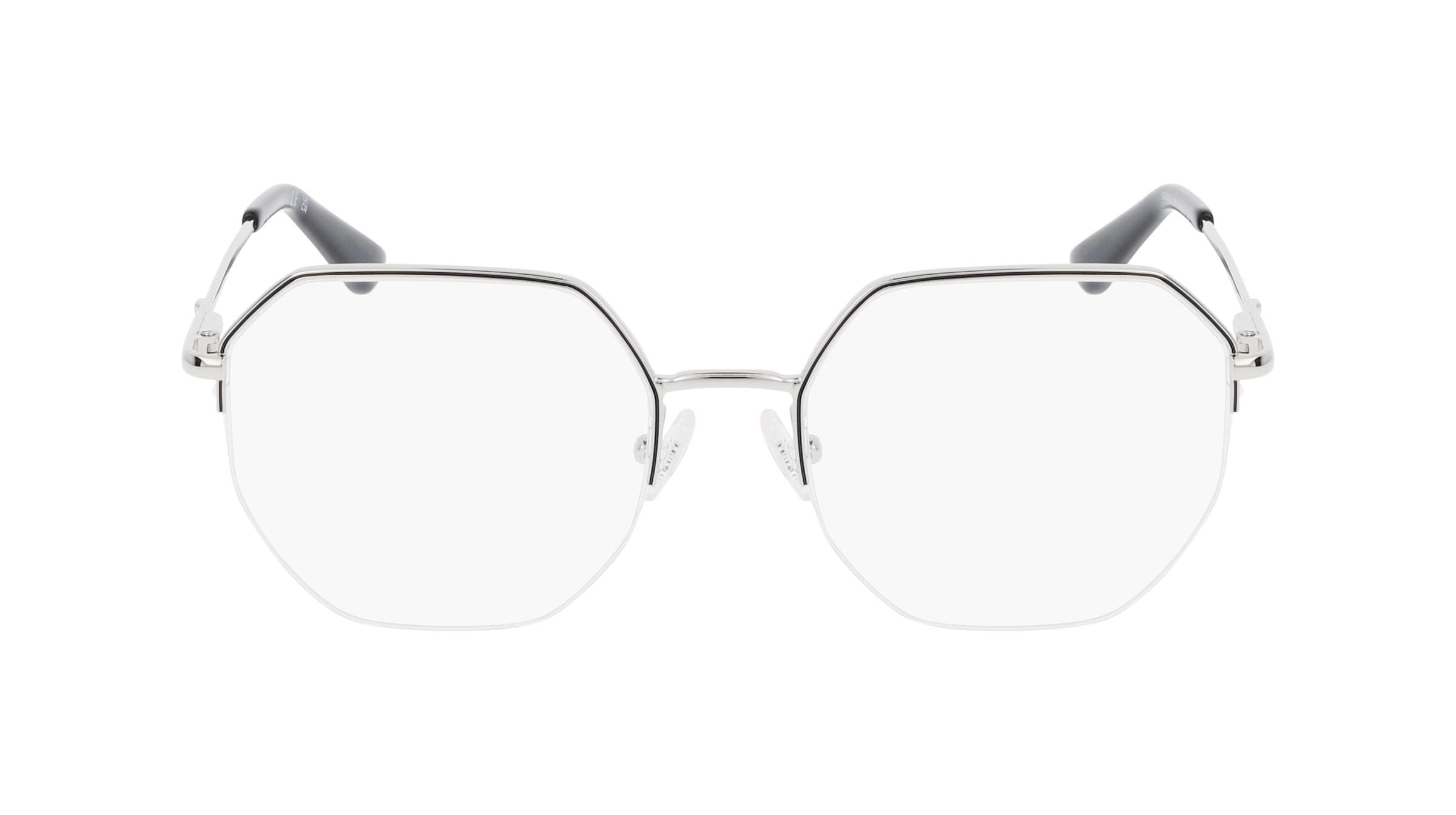 Guess GU2935 Damen-Brille inkl. Gläser Halbrand Eckig Metall-Gestell 52mm/18mm/140mm, schwarz