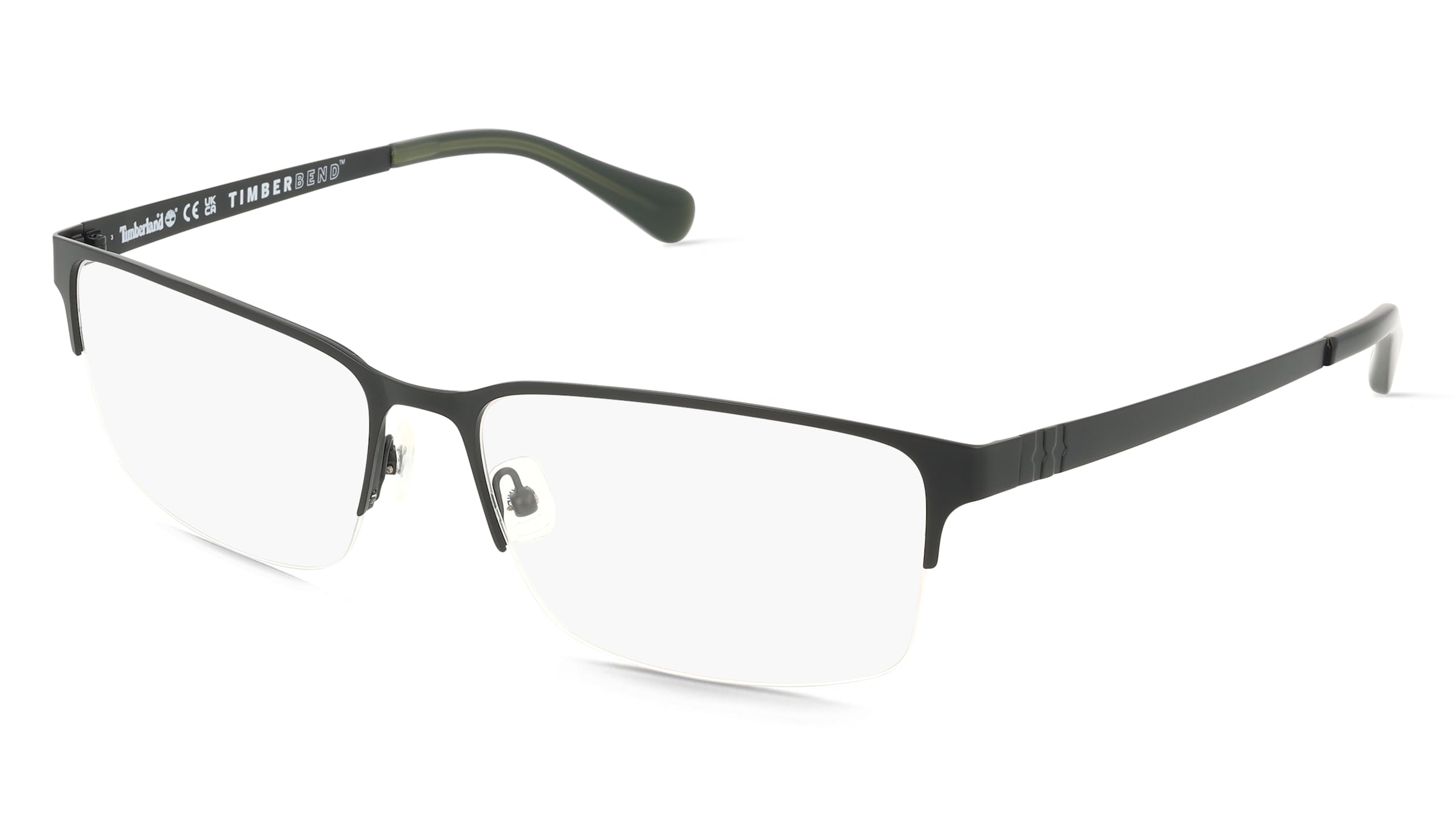 Timberland TB50037 Unisex-Brille inkl. Gläser Vollrand Eckig Metall-Gestell 64/18/155, Schwarz