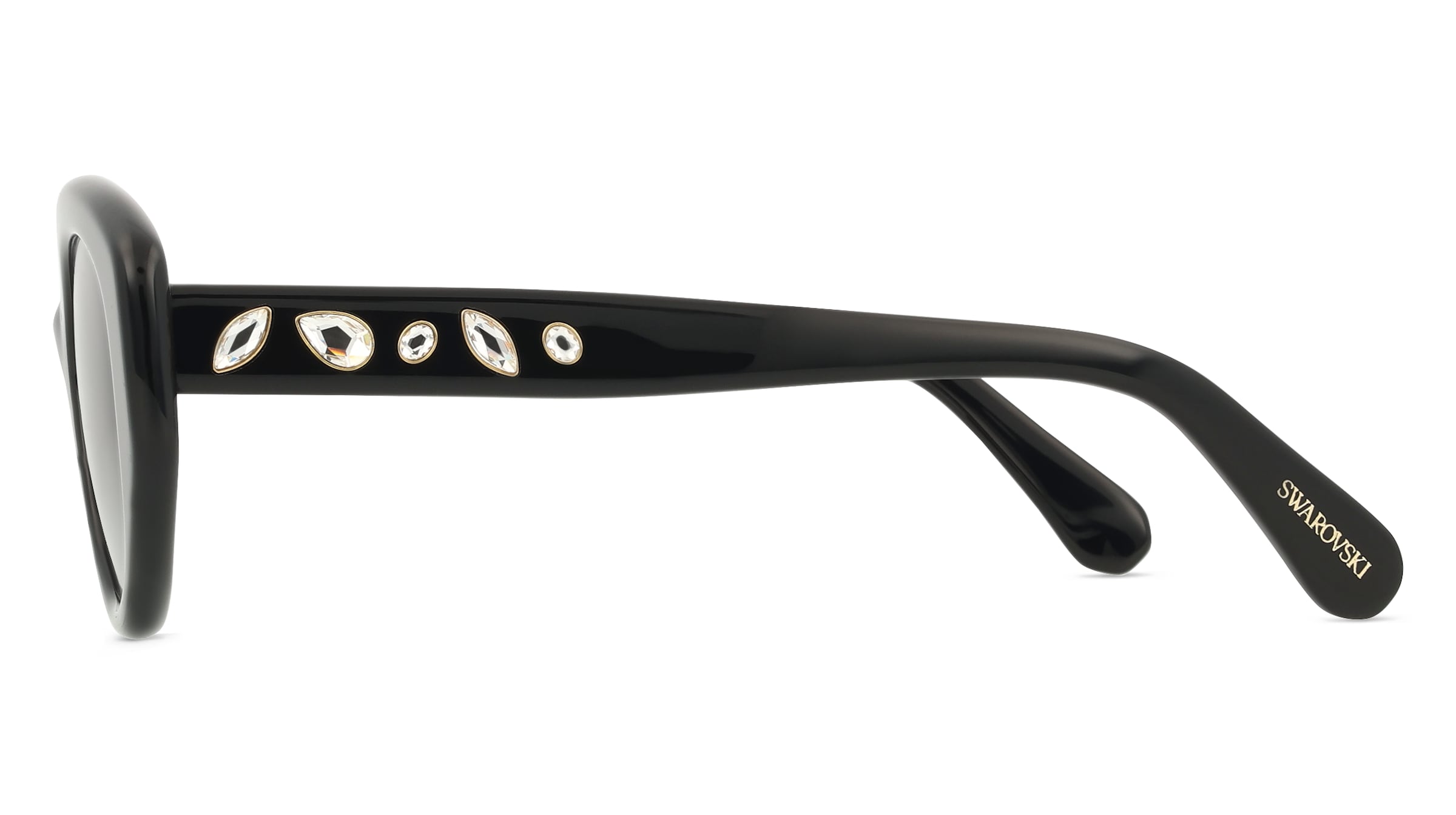 Thumbnail - Swarovski SK6005 Damen-Sonnenbrille Vollrand Mehreckig Acetat-Gestell, schwarz