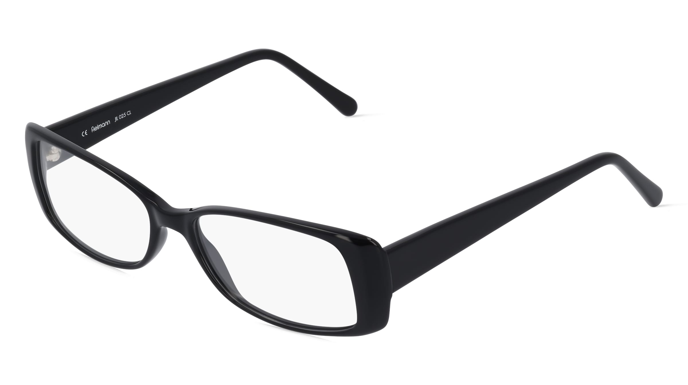 Fielmann JIL 025 CL Damen-Brille inkl. Gläser Vollrand Quadratisch Acetat-Gestell 54/16/135, Schwarz