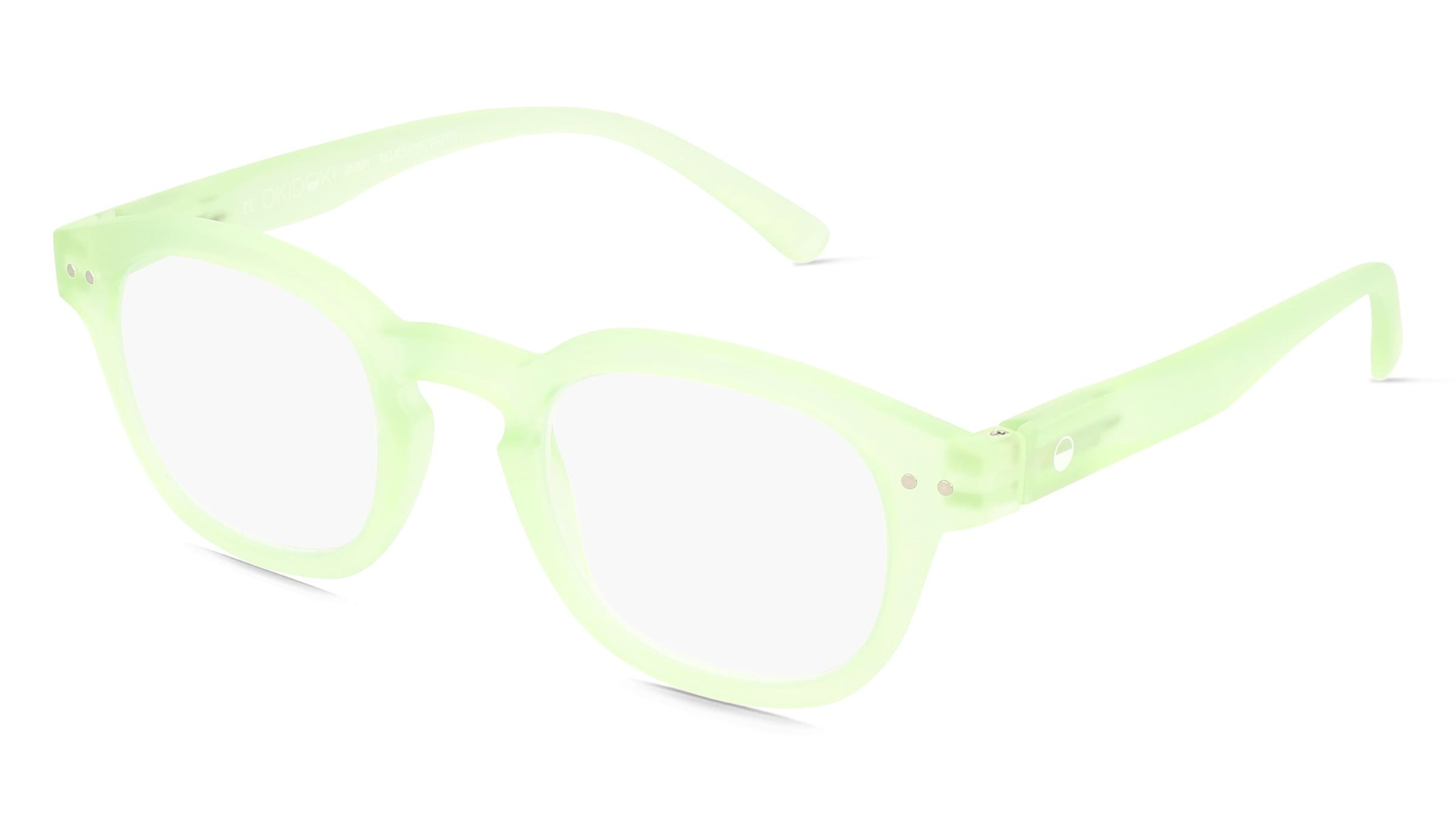 OKIDOKI JIMMY Reader Unisex-Fertiglesebrille Vollrand Panto Kunststoff-Gestell, Grün