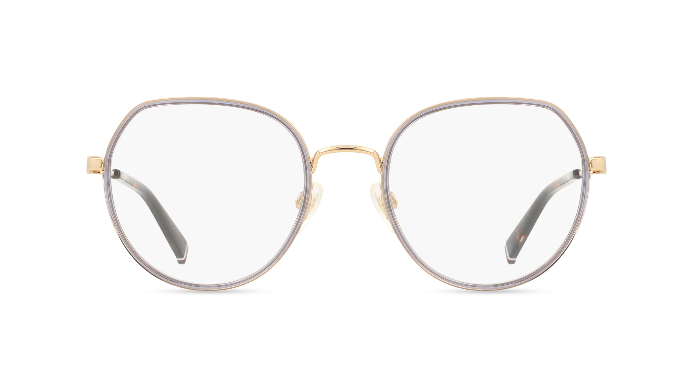 Tommy Hilfiger TH2096 Damen-Brille inkl. Gläser Vollrand Rund Edelstahl-Gestell 51mm/20mm/140mm, Gold