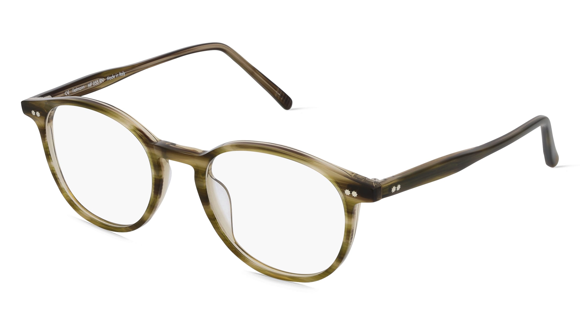 Fielmann MF 055 RN Unisex-Brille inkl. Gläser Vollrand Oval Kunststoff-Gestell 50/20/145, Grün