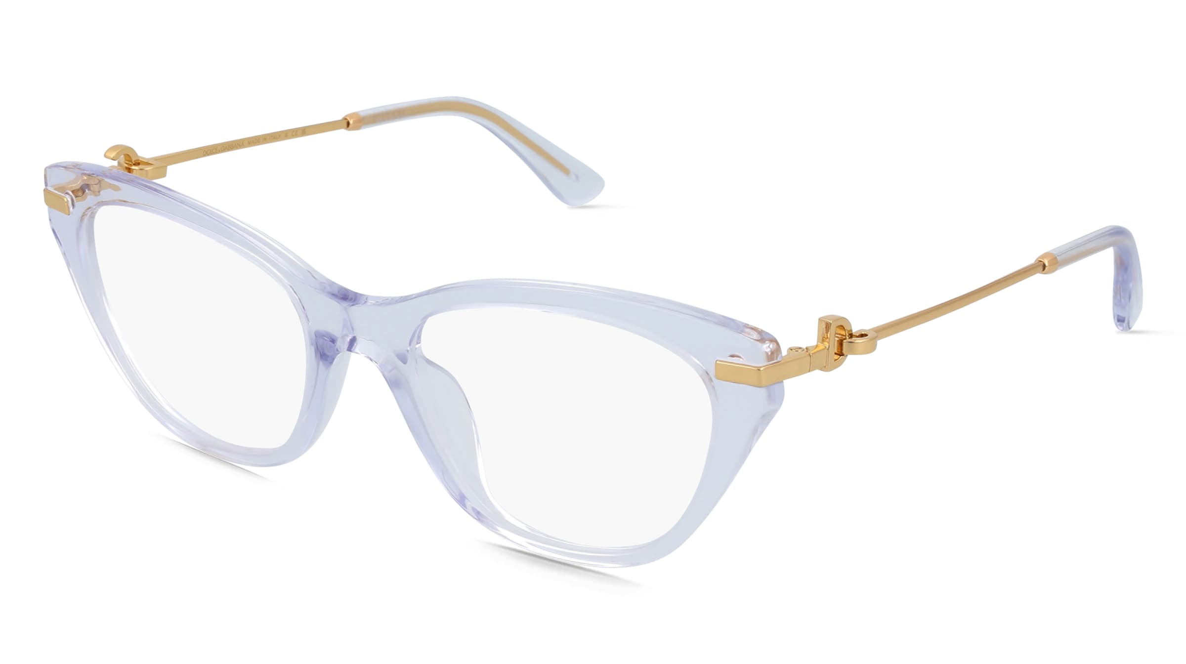 Dolce&amp;Gabbana 0DG3428 Damen-Brille inkl. Gläser Vollrand Butterfly Acetat-Gestell 53/19/140, Transparent