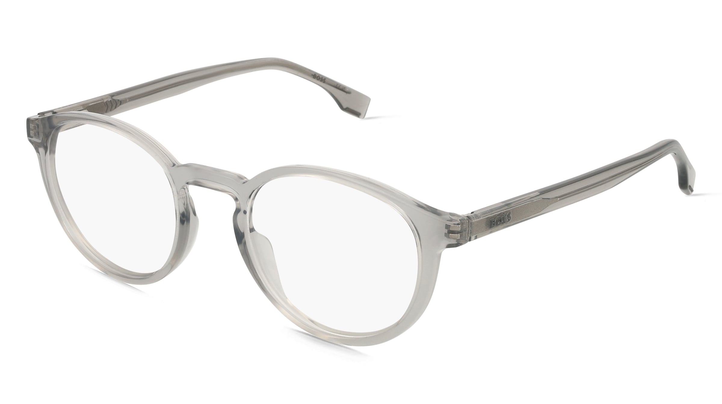 Boss 1650 Unisex-Brille inkl. Gläser Vollrand Panto Kunststoff-Gestell 49/21/145, Grau