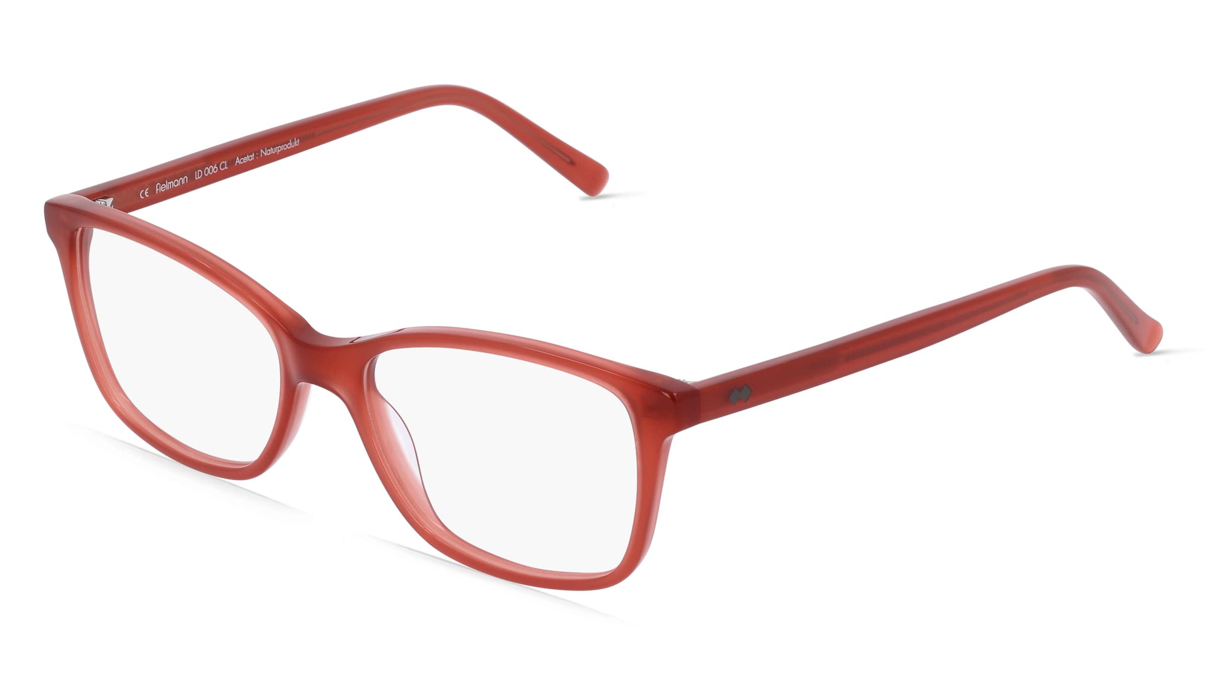 Fielmann LD 006 CL Damen-Brille inkl. Gläser Vollrand Quadratisch Acetat-Gestell 52/16/135, Braun