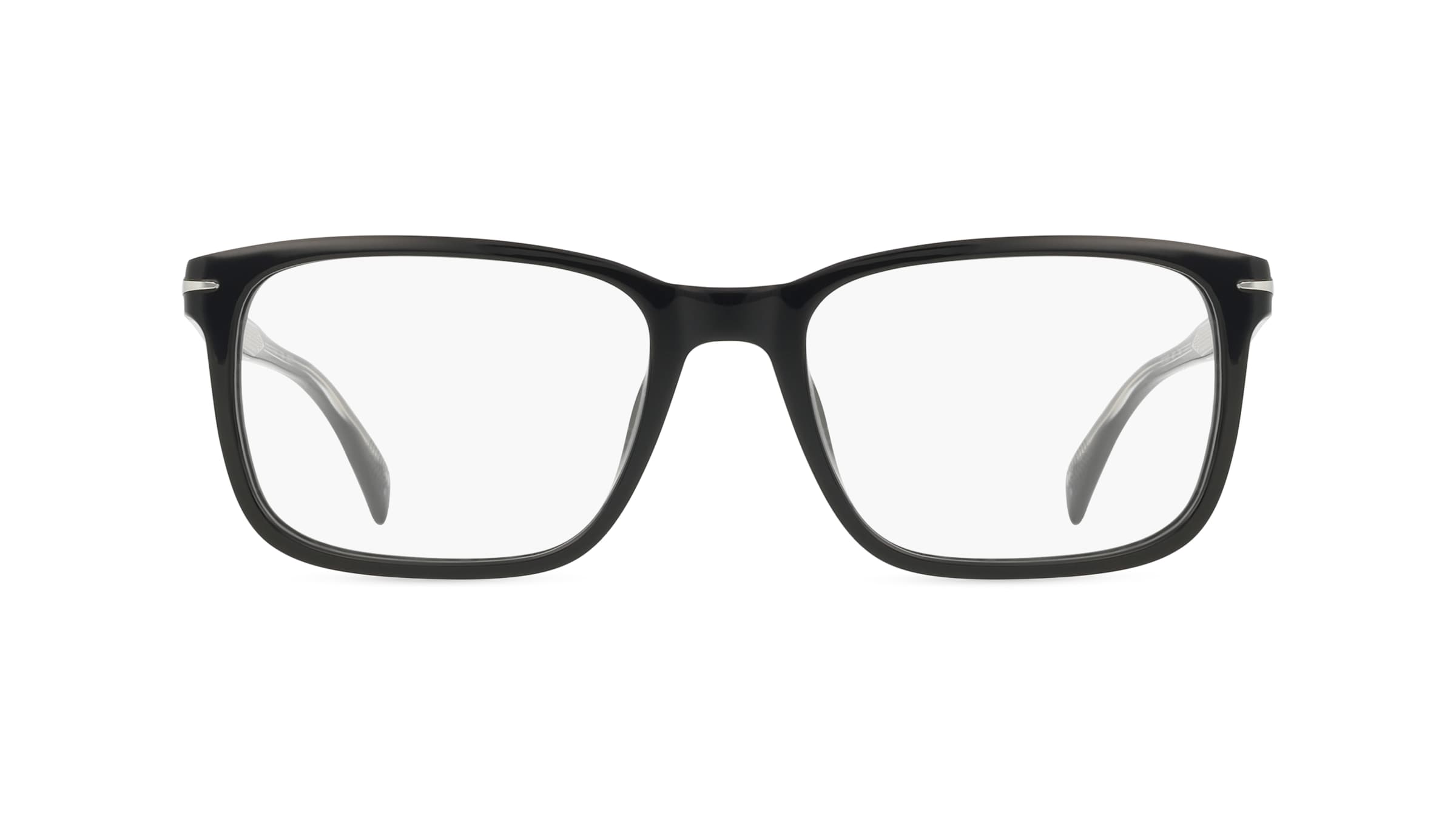 David Beckham DB 1063 Herren-Brille inkl. Gläser Vollrand Rechteckig Acetat-Gestell 55mm/19mm/145mm, schwarz