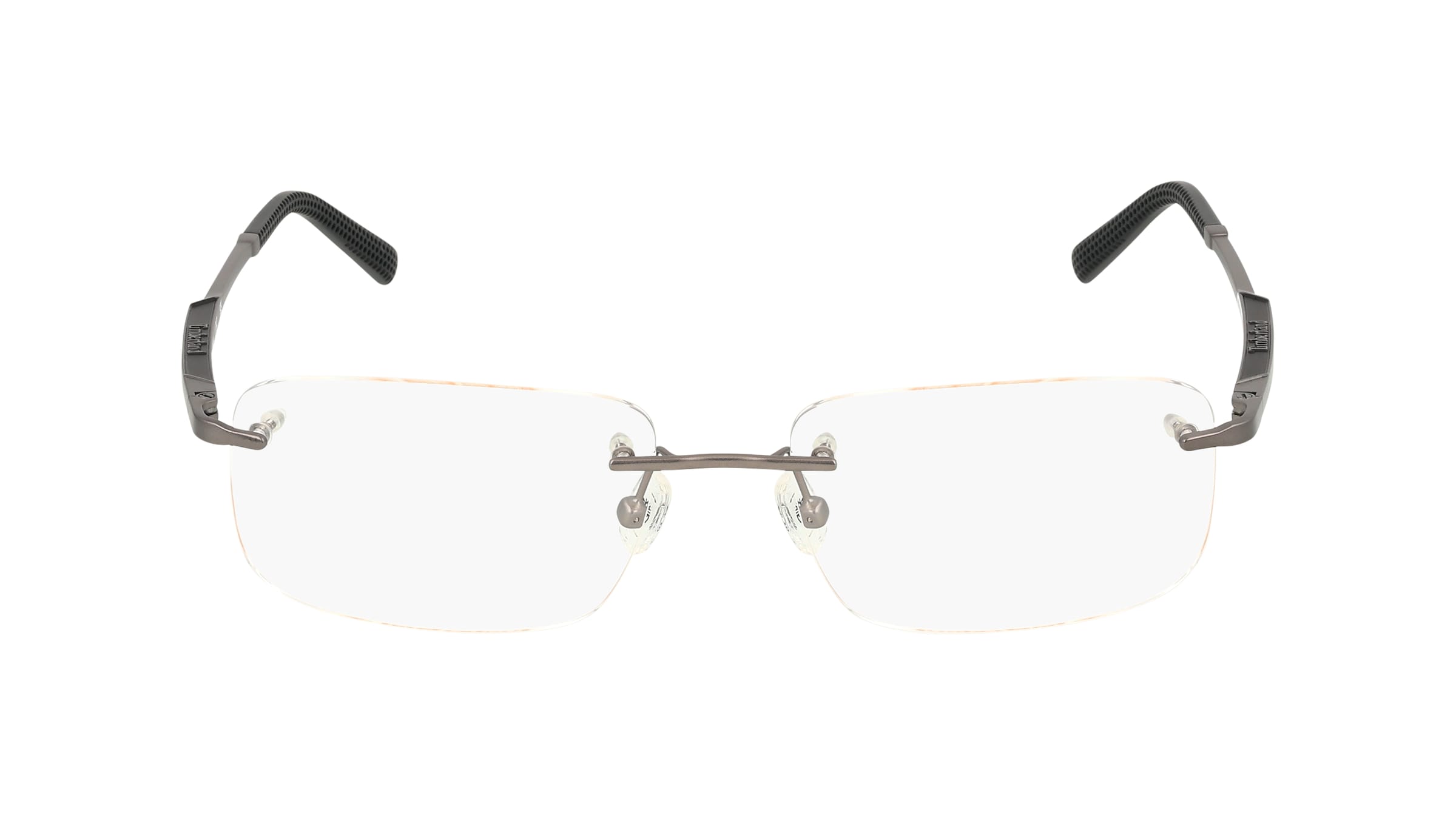 Timberland TB50075 Herren-Brille inkl. Gläser Randlos Eckig Metall-Gestell 55/17/145, grau