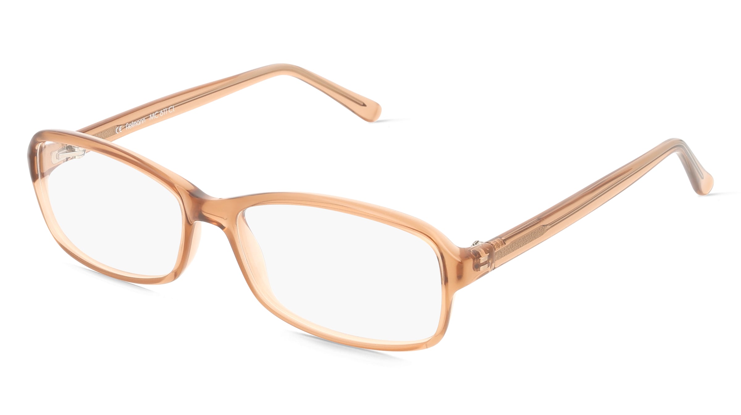 Fielmann MC 611 CL Damen-Brille inkl. Gläser Vollrand Quadratisch Propionat-Gestell 52/15/130, Braun