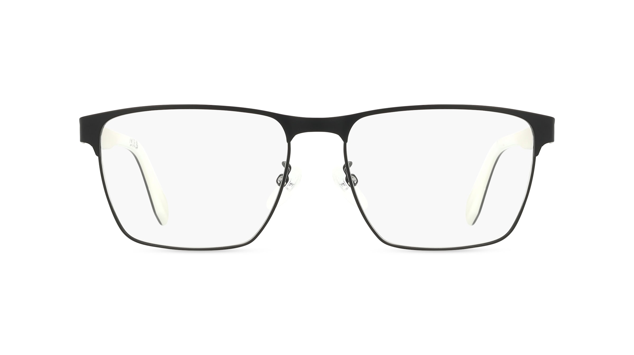 Adidas Originals OR5062 Unisex-Brille inkl. Gläser Vollrand Eckig Metall-Gestell 55mm/16mm/140mm, schwarz