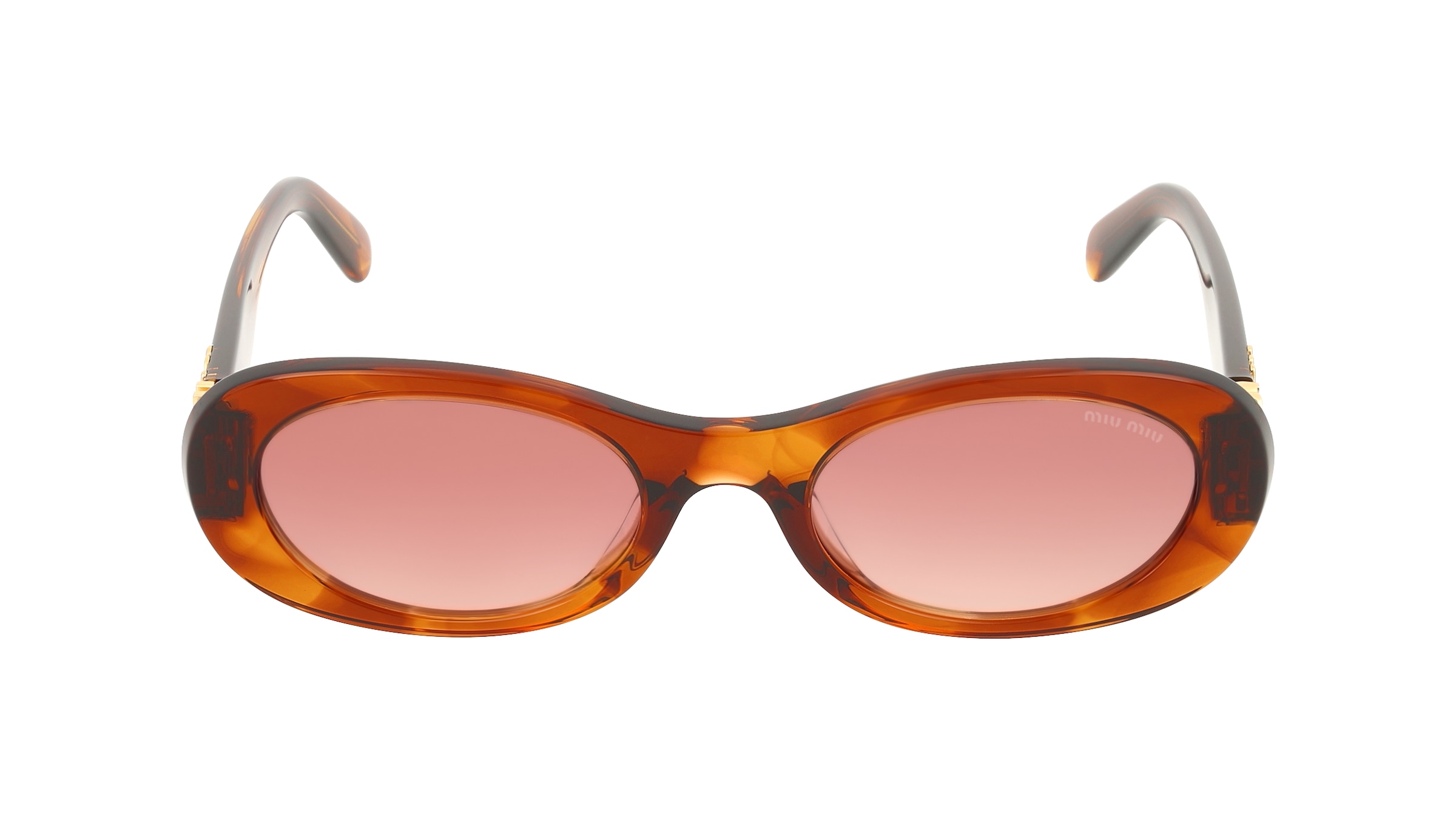 Miu Miu 0MU 06ZS Damen-Sonnenbrille Vollrand Oval Acetat-Gestell, braun