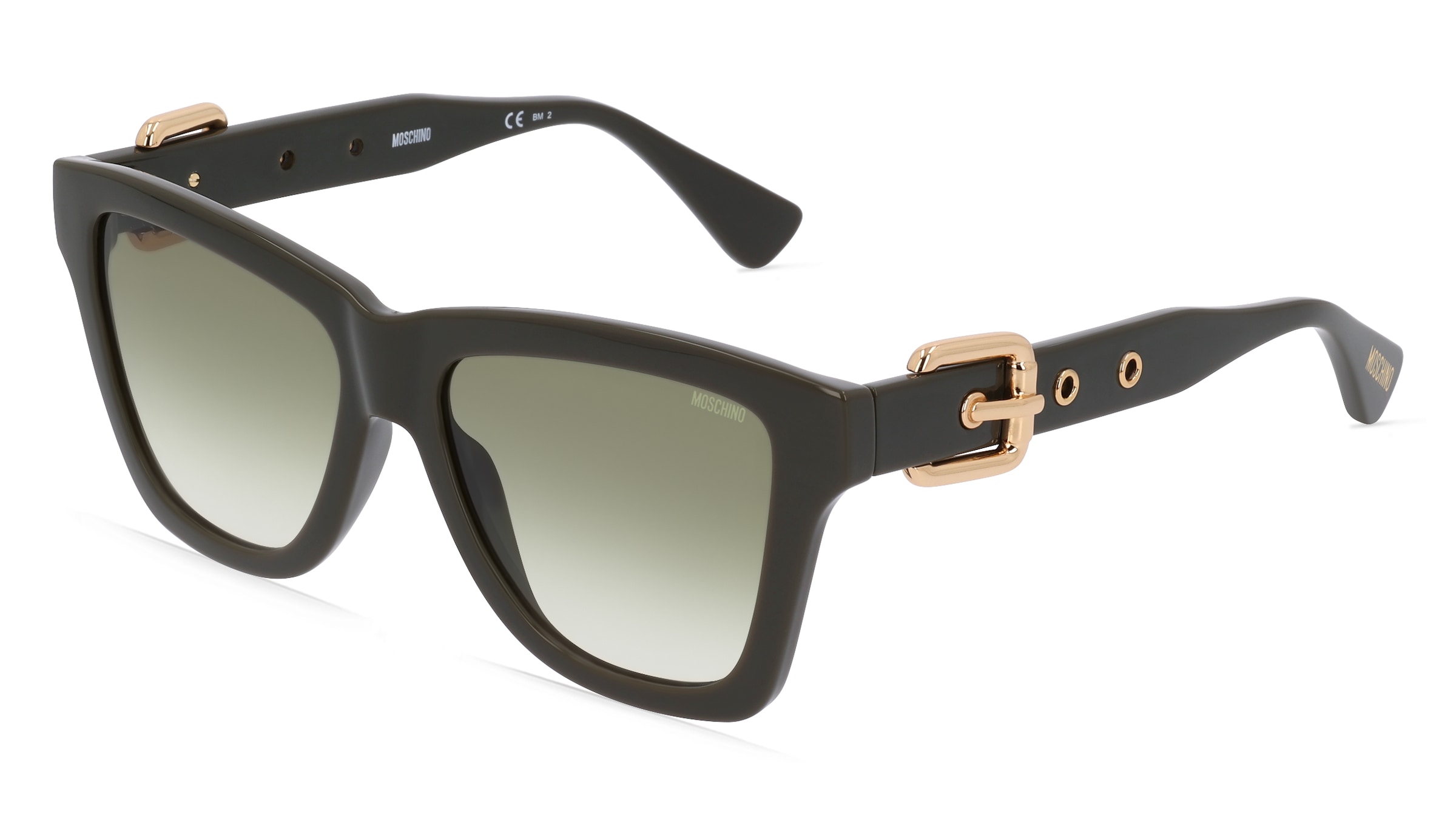 Safilo Moschino 131/S Damen-Sonnenbrille Vollrand Eckig Kunststoff-Gestell, Grün