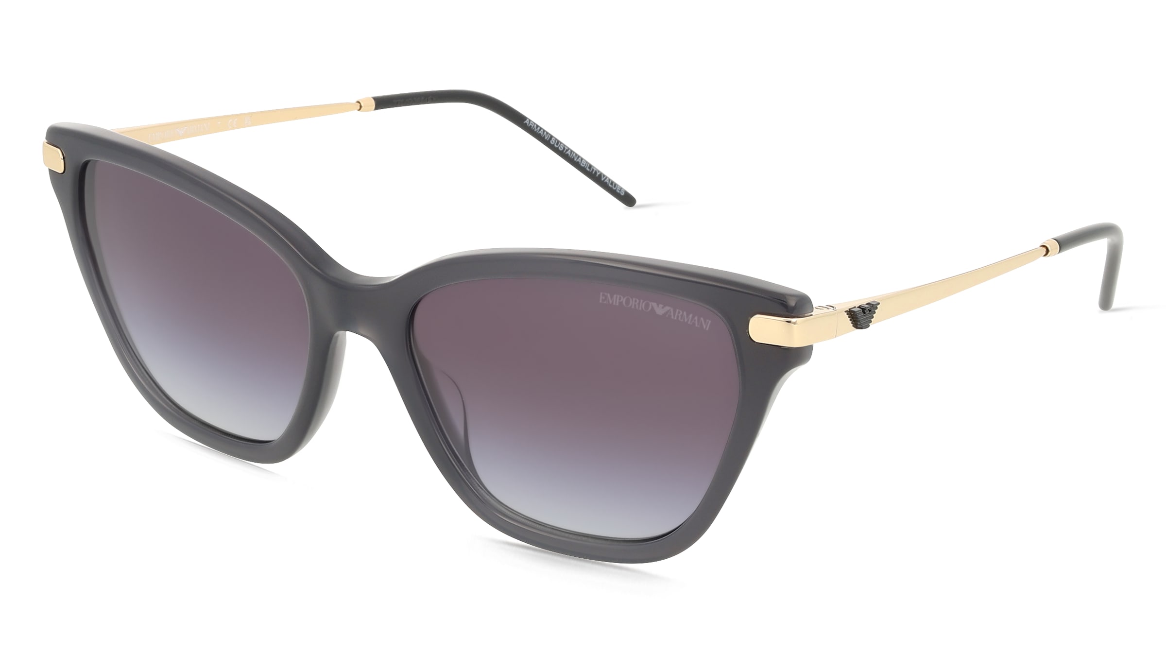 Emporio Armani 0EA4251 Damen-Sonnenbrille Vollrand Cat Eye Acetat-Gestell, Schwarz