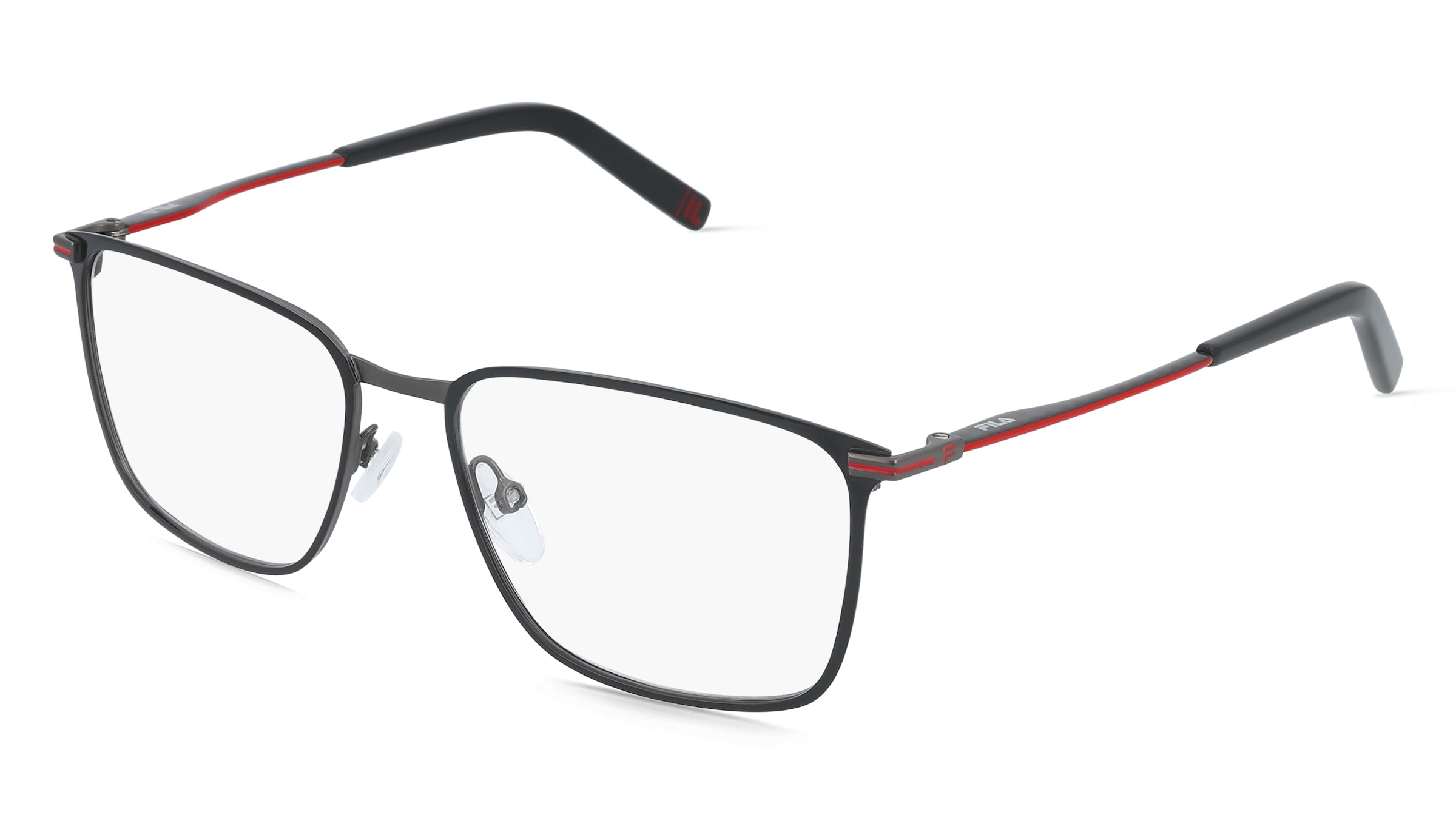 Fila VFI994 Herren-Brille inkl. Gläser Vollrand Quadratisch Edelstahl-Gestell 56/17/145, Grau