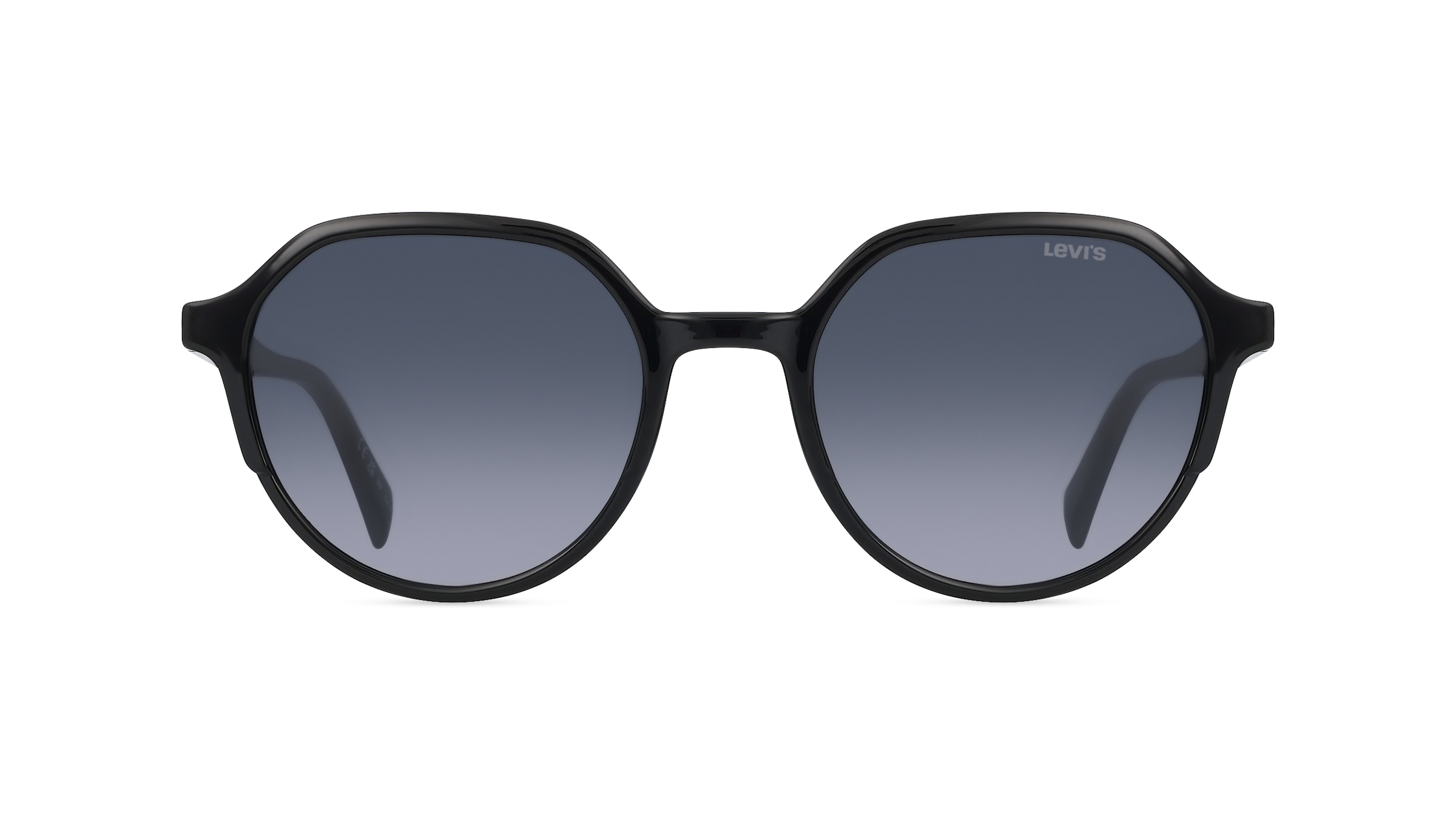 Levi's LV 5023/S Unisex-Sonnenbrille Vollrand Panto Bio-Kunststoff-Gestell, schwarz