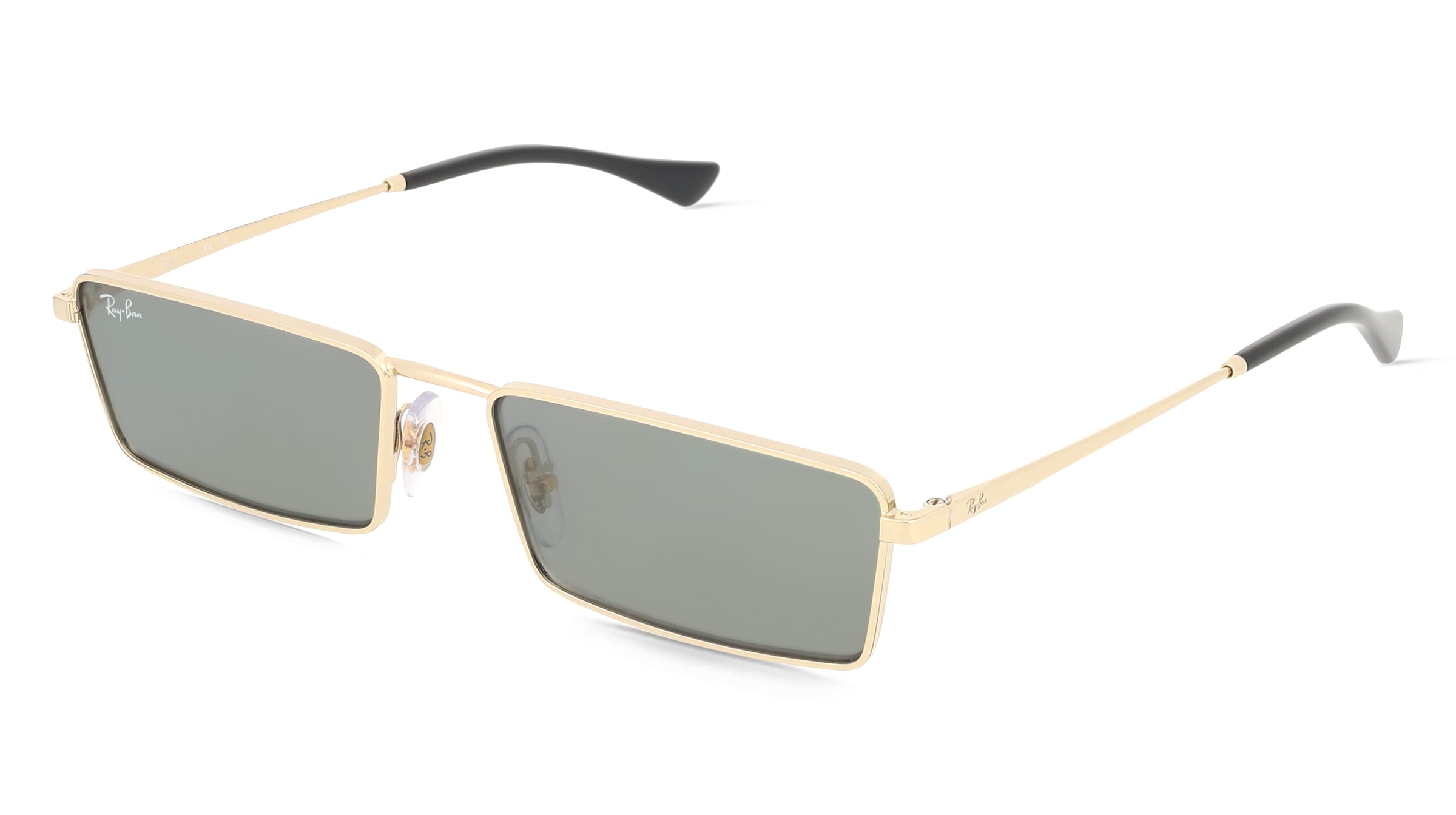 Ray-Ban RB3741 Unisex-Sonnenbrille Vollrand Quadratisch Metall-Gestell, Gold
