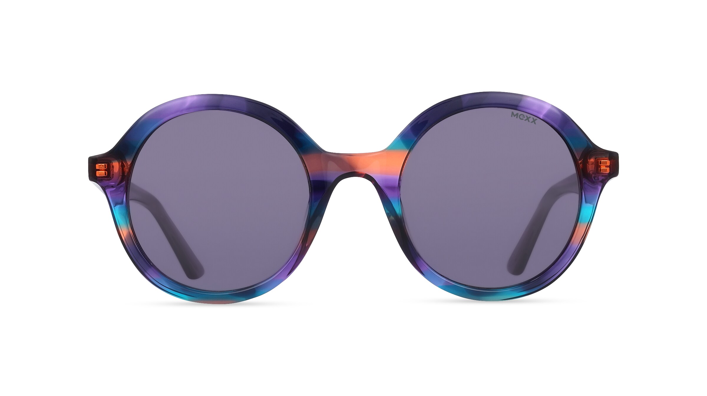 Mexx Eyes 6515 Damen-Sonnenbrille Vollrand Rund Kunststoff-Gestell, blau