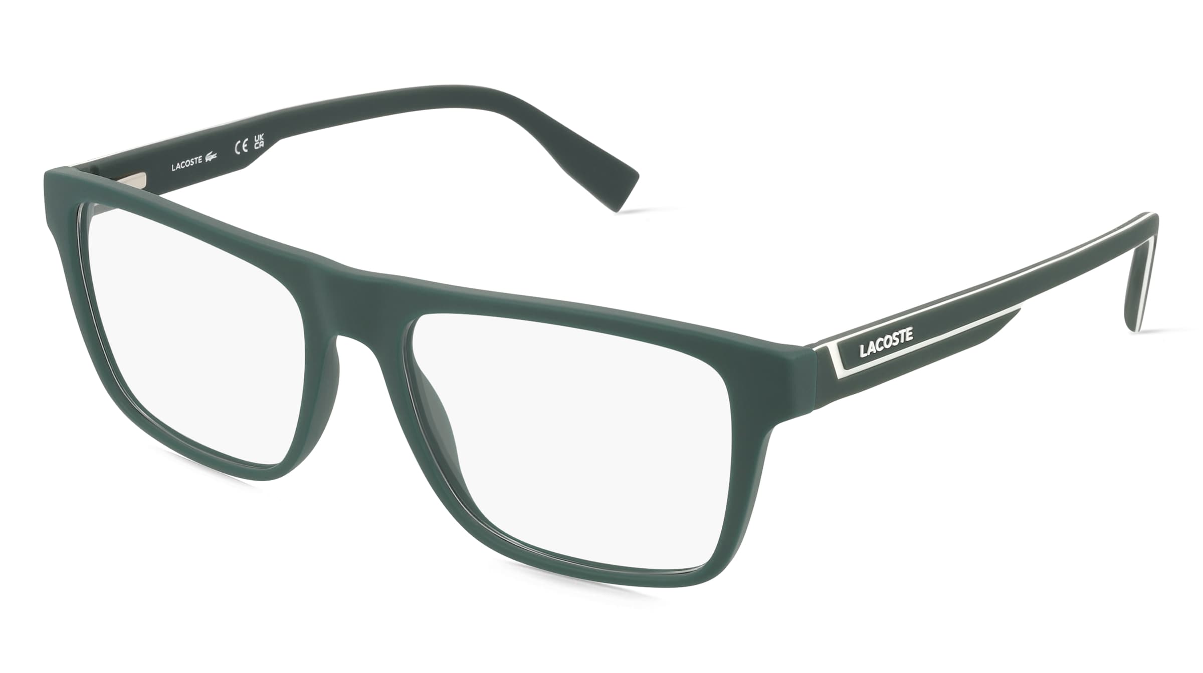Lacoste L2951 Unisex-Brille inkl. Gläser Vollrand Quadratisch Propionat-Gestell 55/17/145, Grün