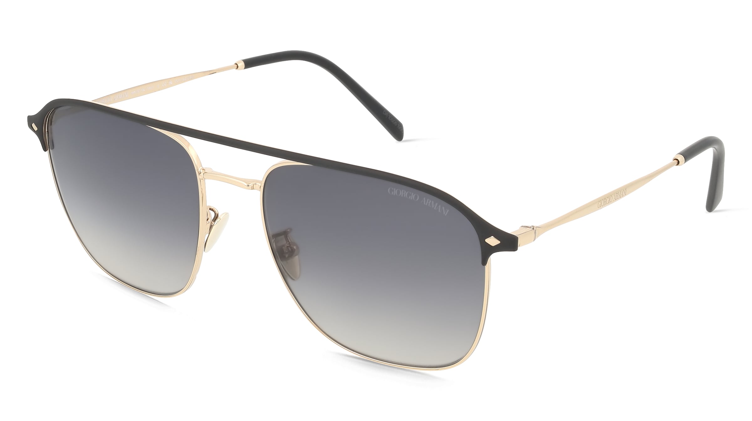 Giorgio Armani 0AR6154 Herren-Sonnenbrille Vollrand Quadratisch Edelstahl-Gestell, Gold