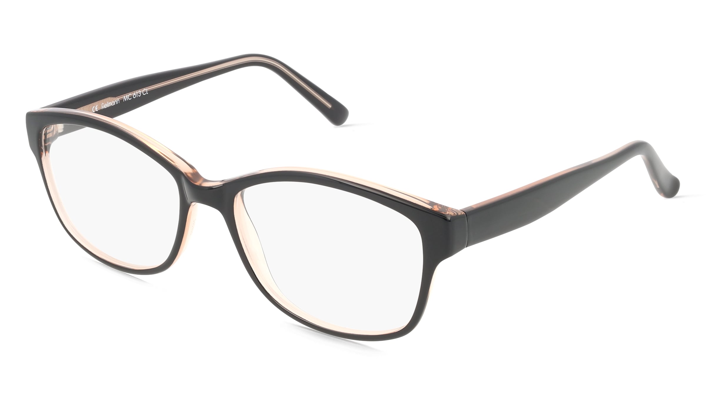 Fielmann MC 613 CL Damen-Brille inkl. Gläser Vollrand Butterfly Propionat-Gestell 54/17/140, Schwarz