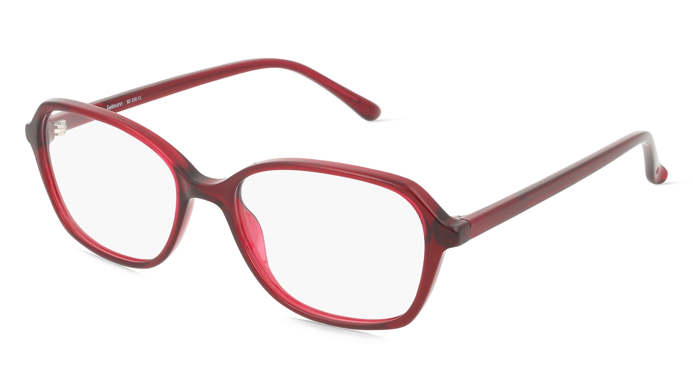 Fielmann BD 550 CL Damen-Brille inkl. Gläser Vollrand Quadratisch Propionat-Gestell 53/17/140, Rot