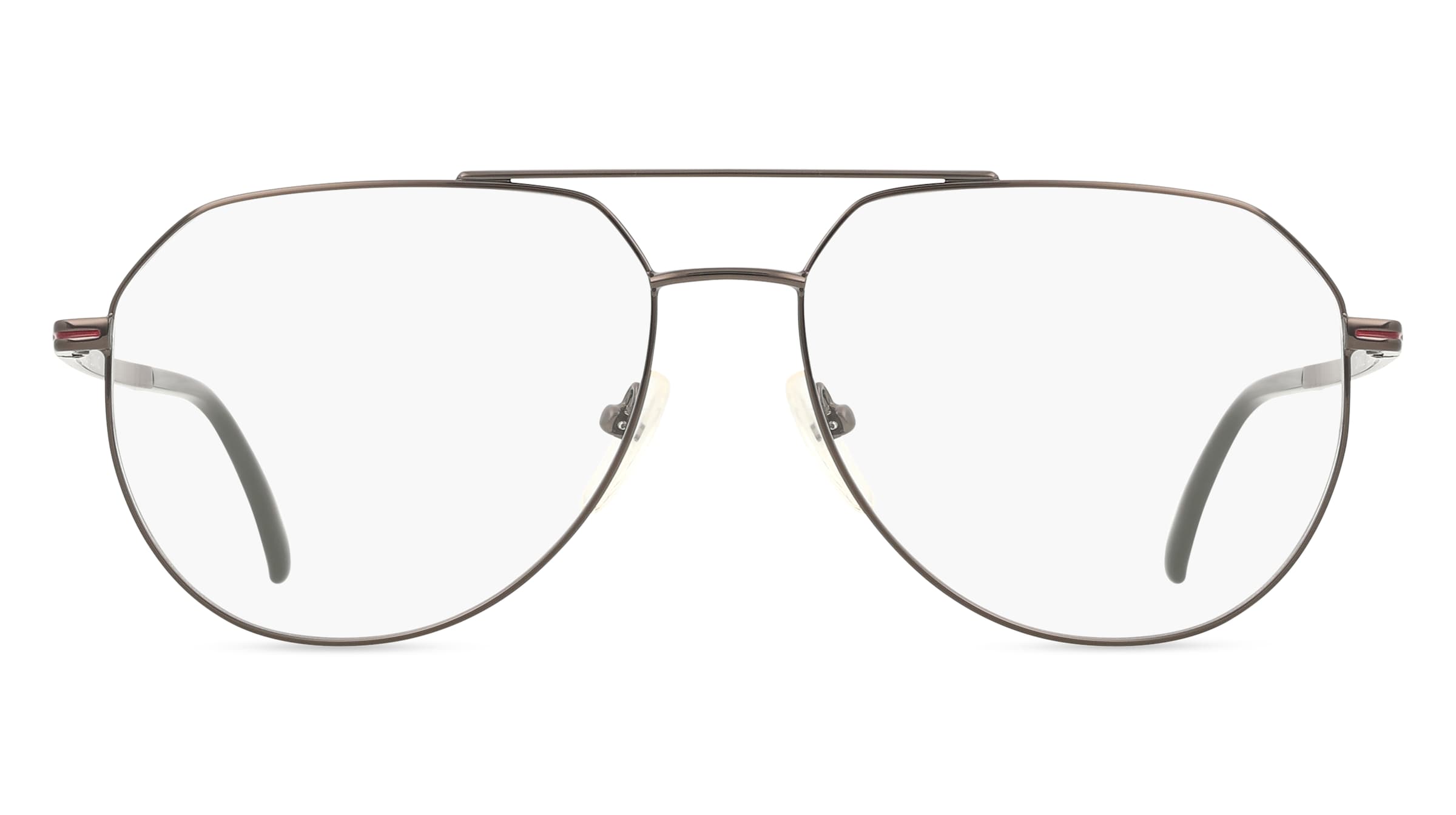 Fielmann MC 570 CL DOMINIC Unisex-Brille inkl. Gläser Vollrand Pilot Metall-Gestell 60mm/17mm/145mm, grau