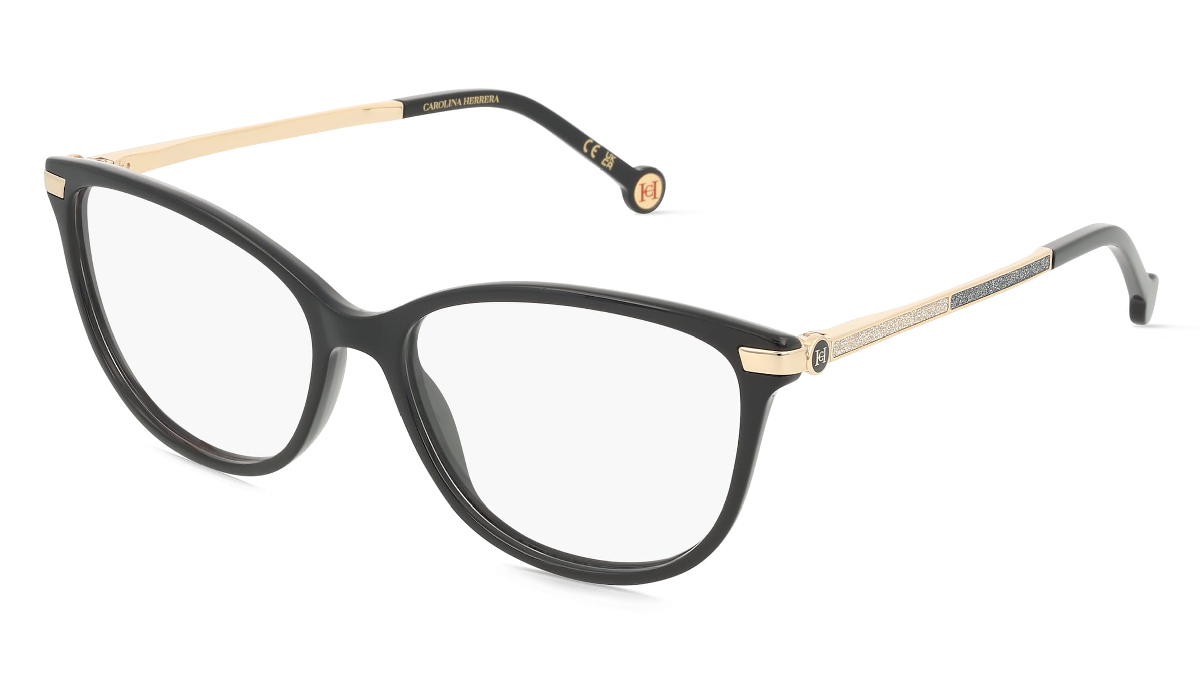 Carolina Herrera HER 0263 Damen-Brille inkl. Gläser Vollrand Eckig Acetat-Gestell 54/15/140, Schwarz