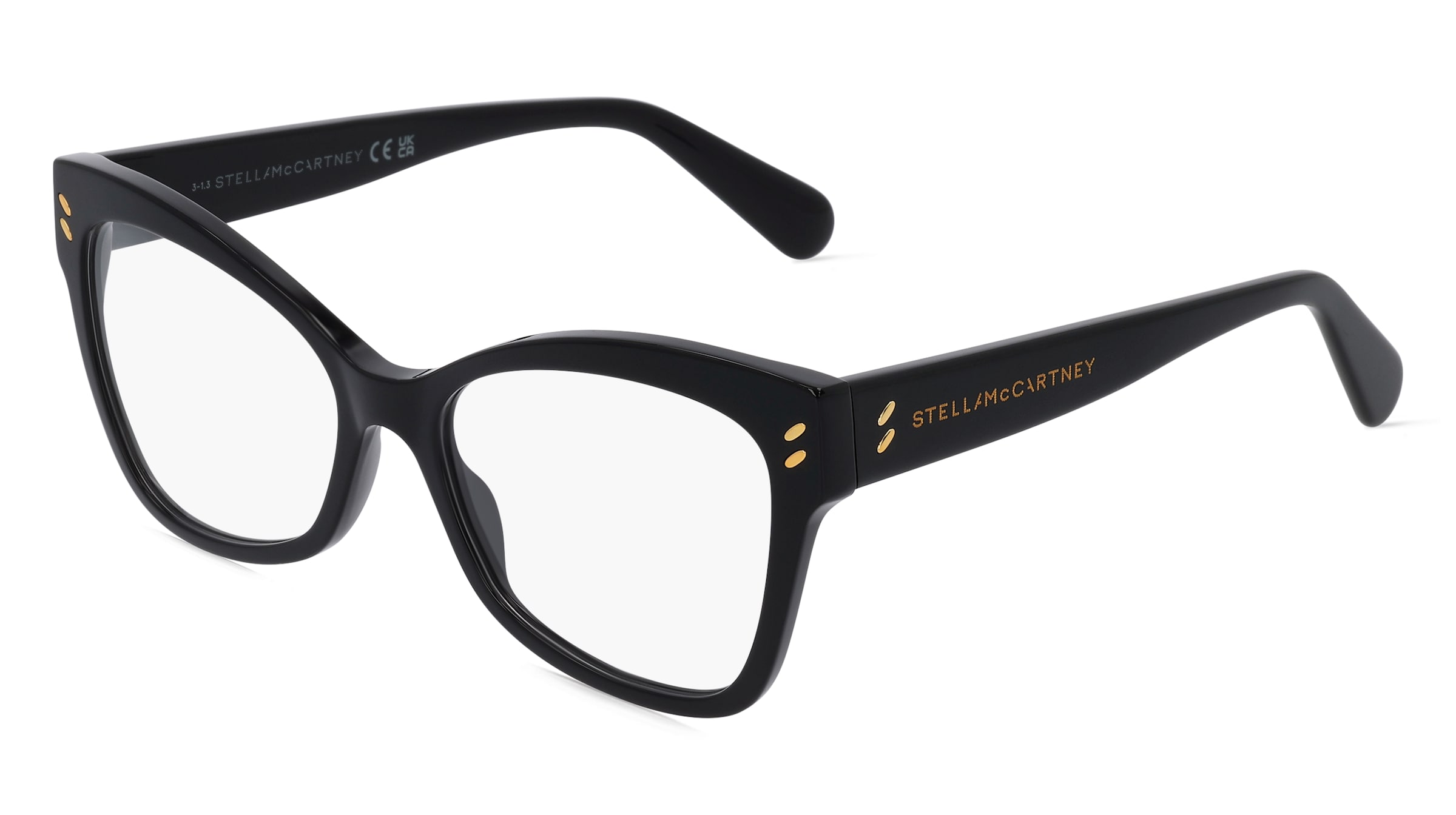 Stella McCartney SC50037I Unisex-Brille inkl. Gläser Vollrand Butterfly Acetat-Gestell 55/17/140, Schwarz