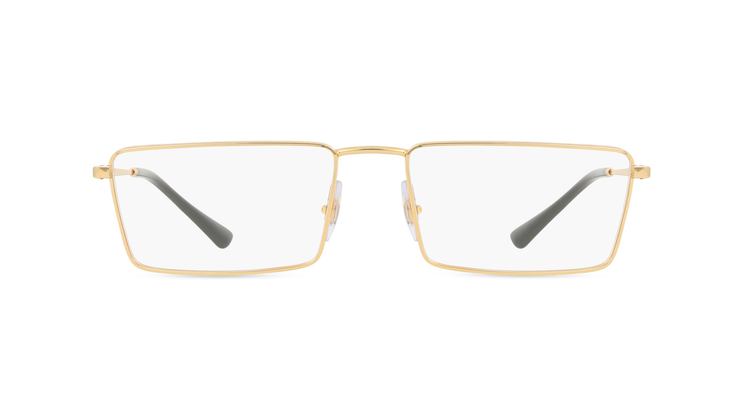 Ray-Ban 0RX6541 EMY Unisex-Brille inkl. Gläser Vollrand Eckig Metall-Gestell 56mm/17mm/145mm, gold