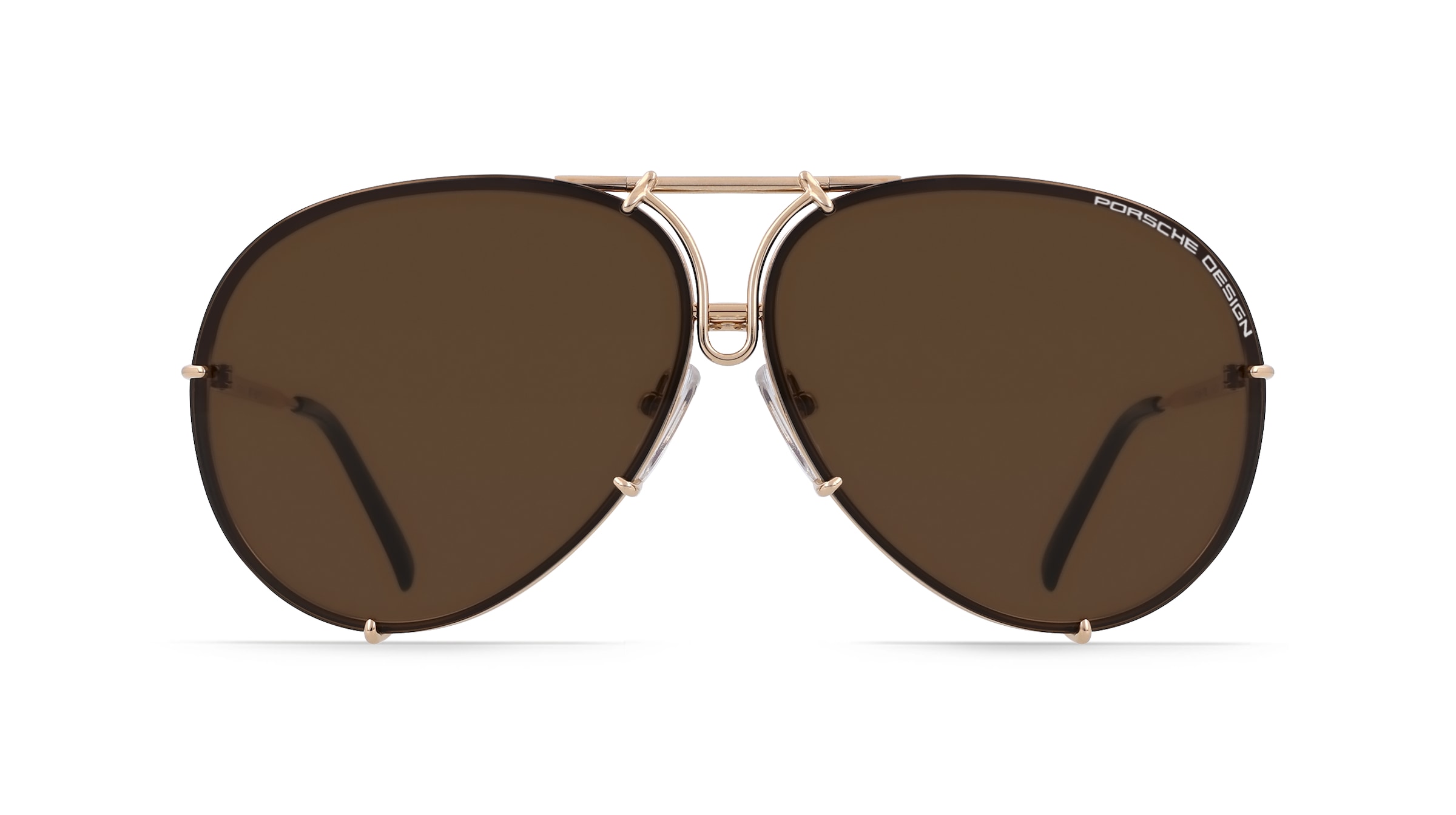 Porsche Design 8478 Herren-Sonnenbrille Vollrand Pilot Metall-Gestell, gold