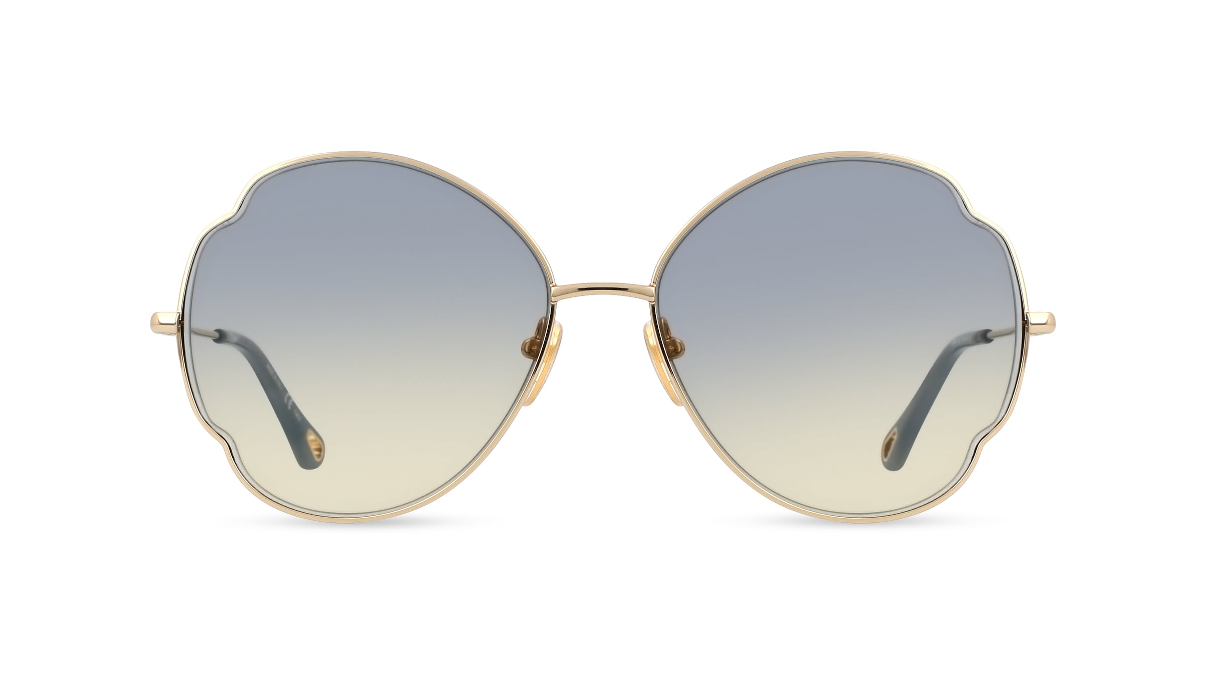 Chloé CH0093S Damen-Sonnenbrille Vollrand Butterfly Metall-Gestell, Gold