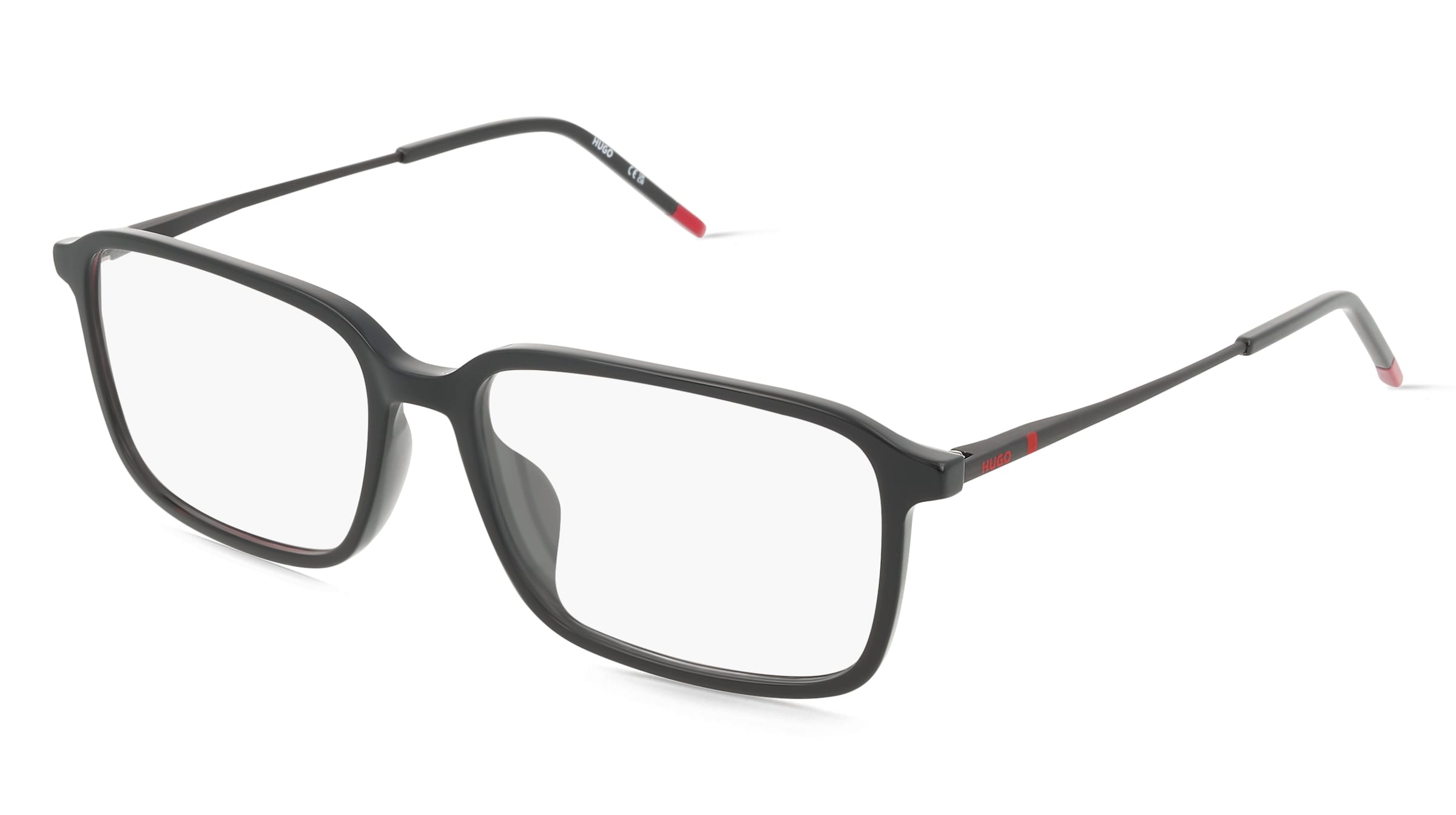 Hugo HG 1321/G Herren-Brille inkl. Gläser Vollrand Eckig Acetat-Gestell 56/16/145, Schwarz