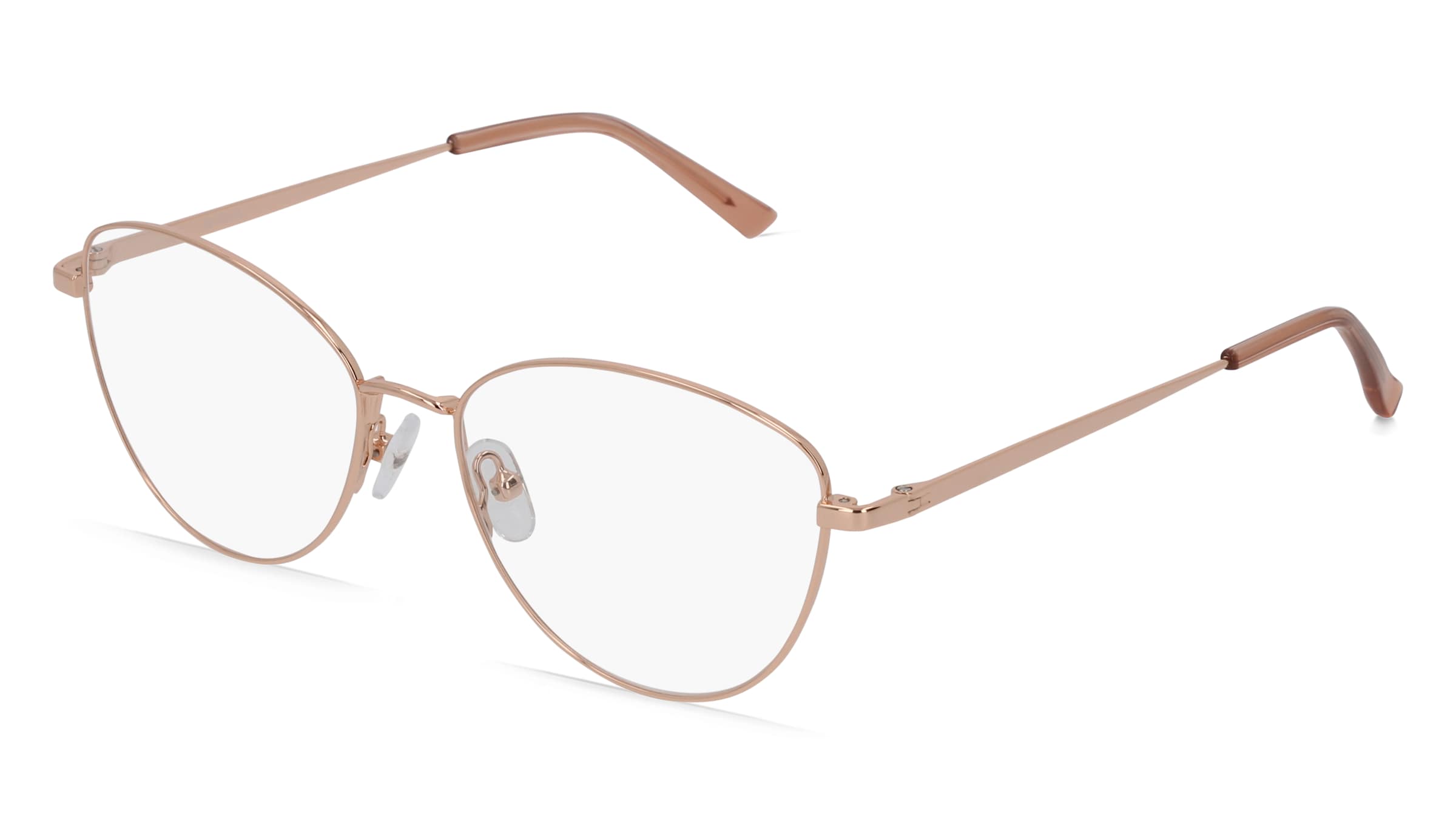 Fielmann BE 010 FA Damen-Brille inkl. Gläser Vollrand Butterfly Edelstahl-Gestell 54/16/135, Gold