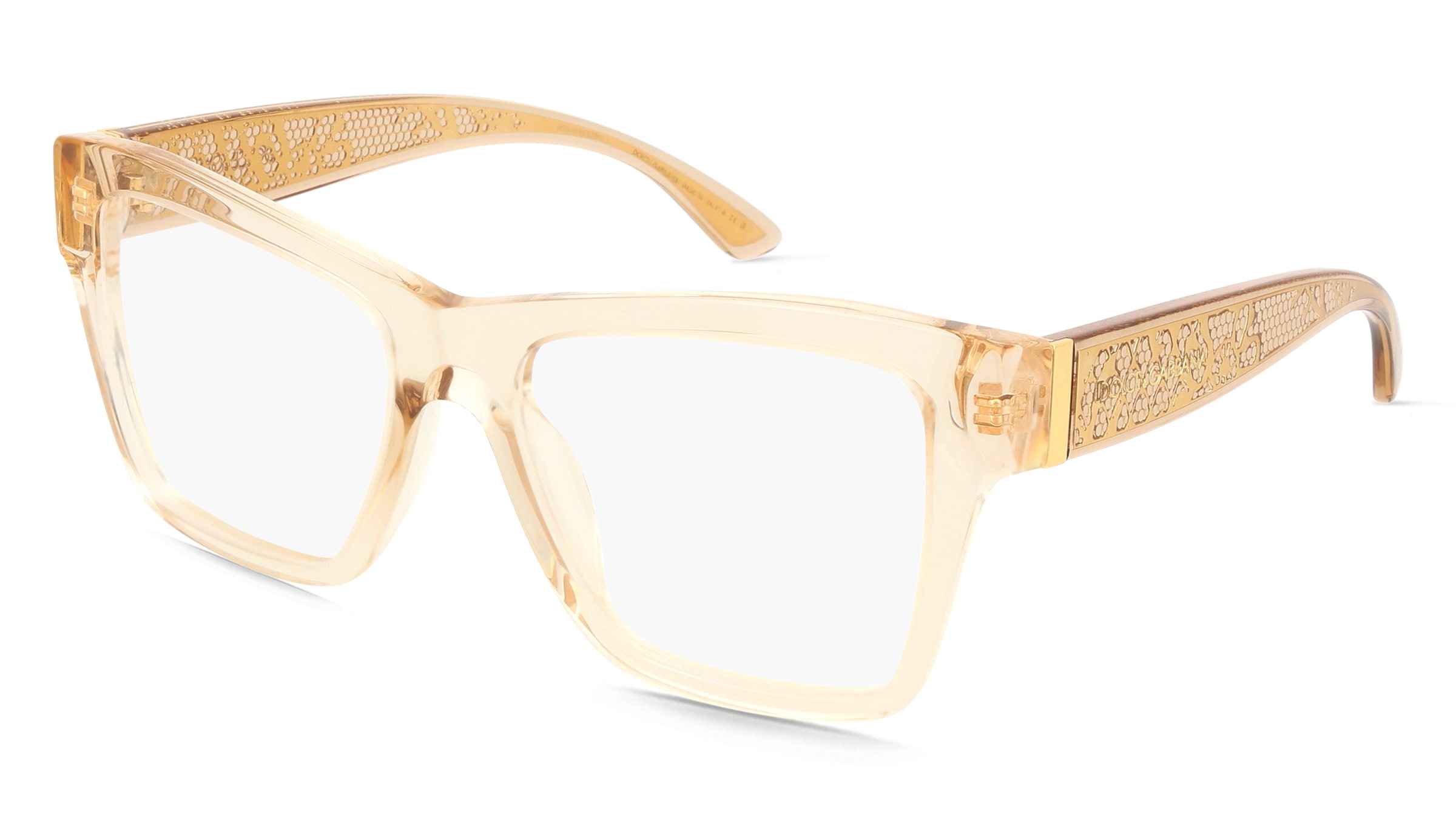 Dolce&amp;Gabbana DG3411 Damen-Brille inkl. Gläser Vollrand Quadratisch Acetat-Gestell 54/18/145, Beige