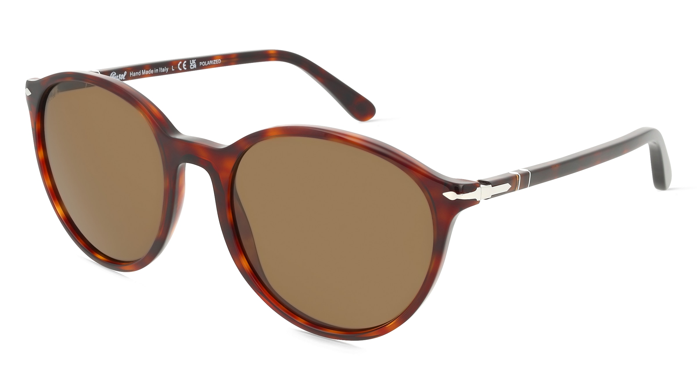 Persol 0PO3350S Unisex-Sonnenbrille Vollrand Panto Acetat-Gestell, Havanna