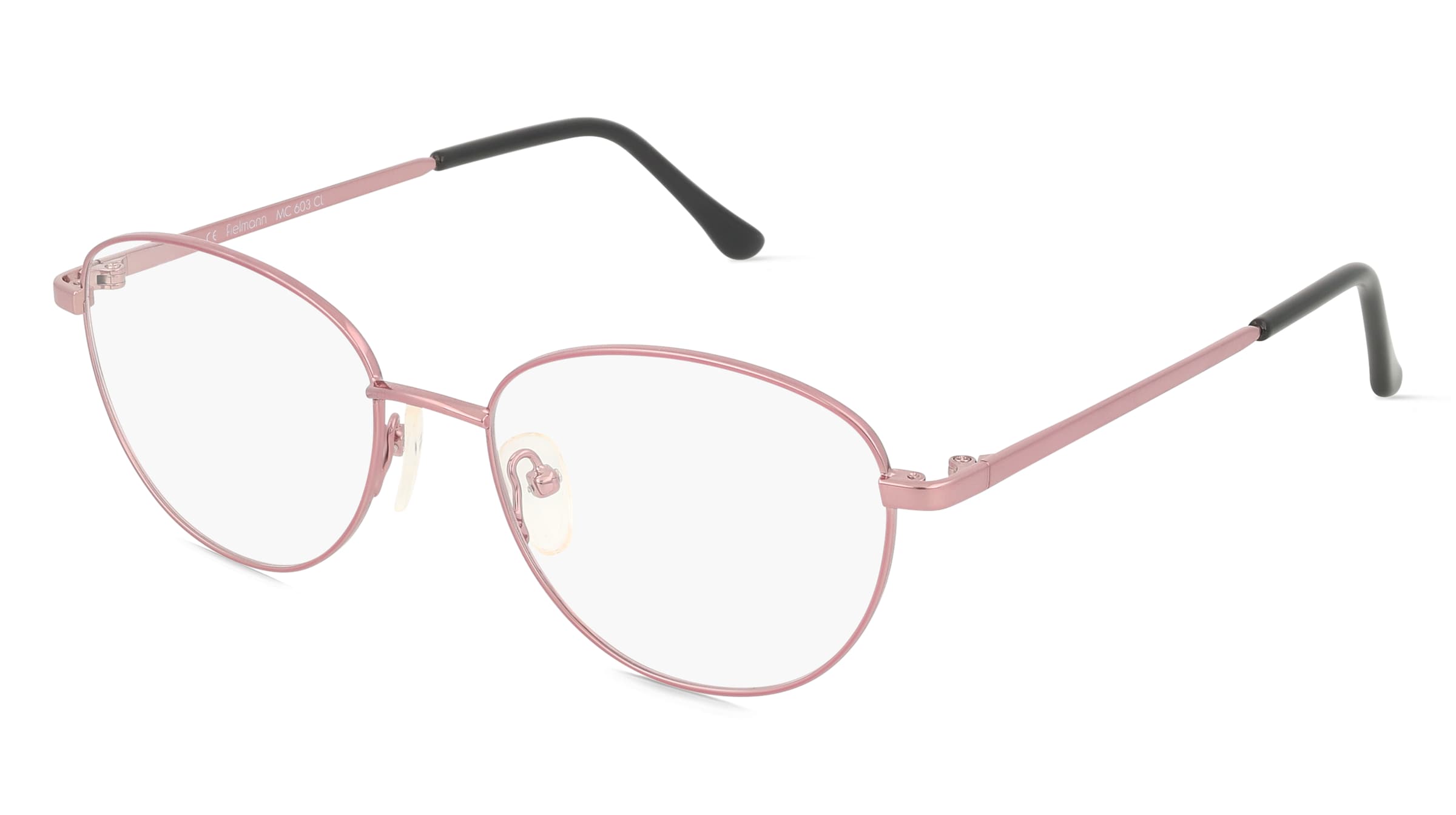 Fielmann MC 603 CL Damen-Brille inkl. Gläser Vollrand Oval Edelstahl-Gestell 51/17/135, Pink