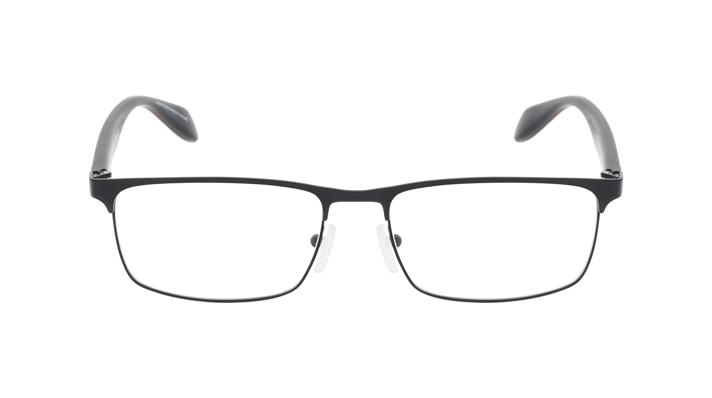 Emporio Armani EA1149 Herren-Brille inkl. Gläser Vollrand Eckig Metall-Gestell 56/17/145, Schwarz