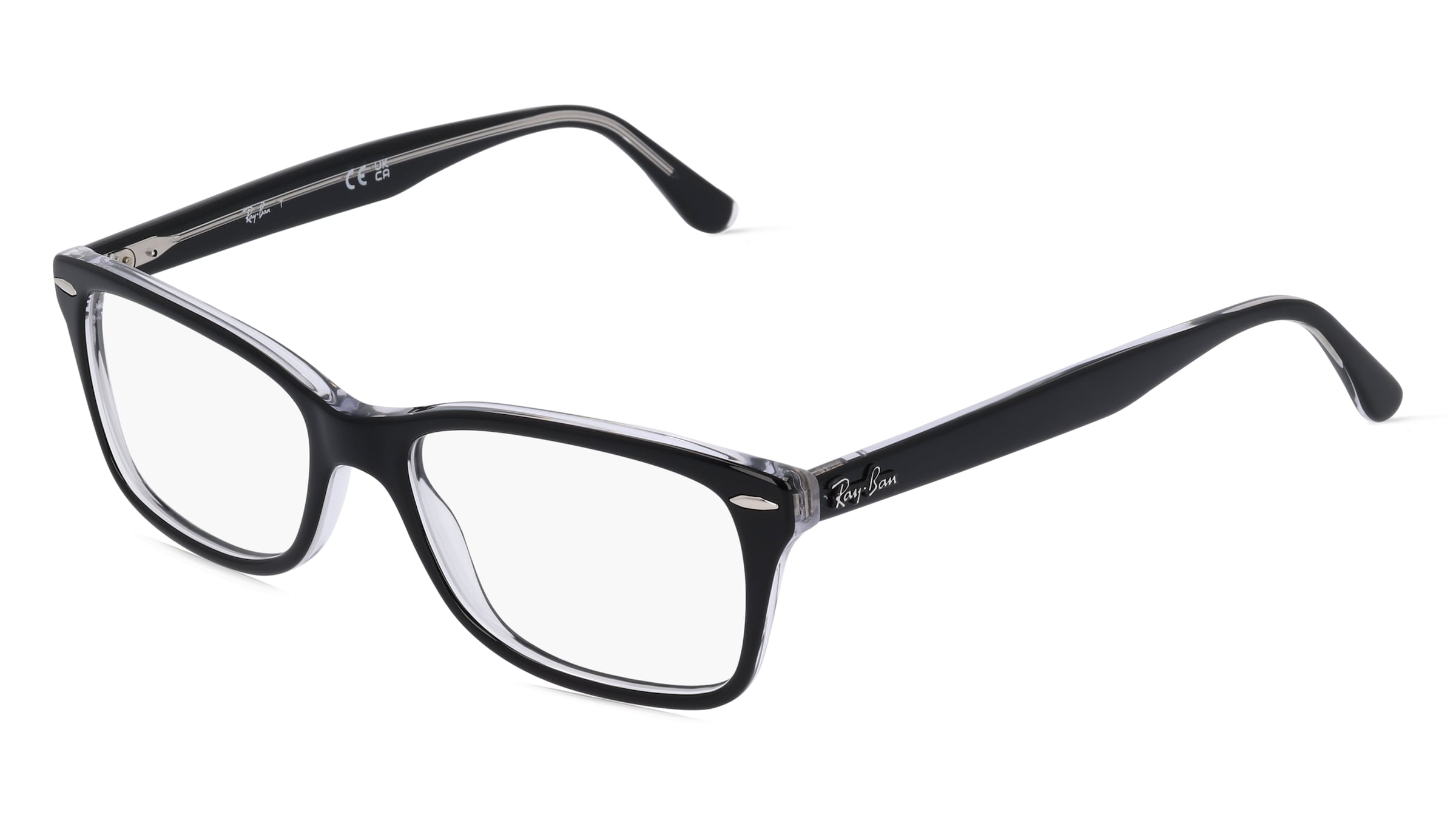 Ray-Ban RX5428 Unisex-Brille inkl. Gläser Vollrand Quadratisch Acetat-Gestell 50/17/145, Schwarz