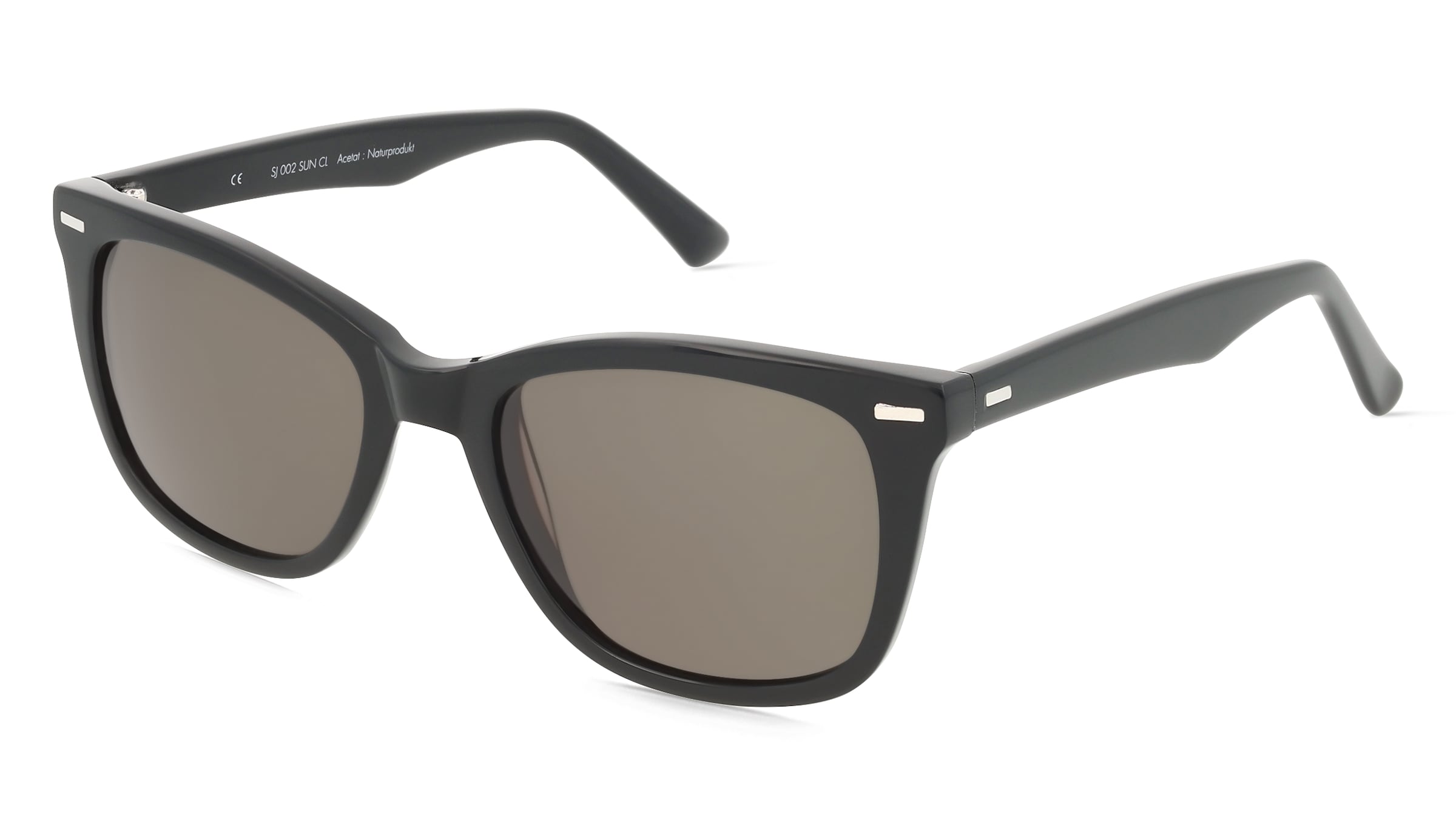 Fielmann SJ 002 SUN CL Unisex-Sonnenbrille Vollrand Quadratisch Acetat-Gestell, Schwarz