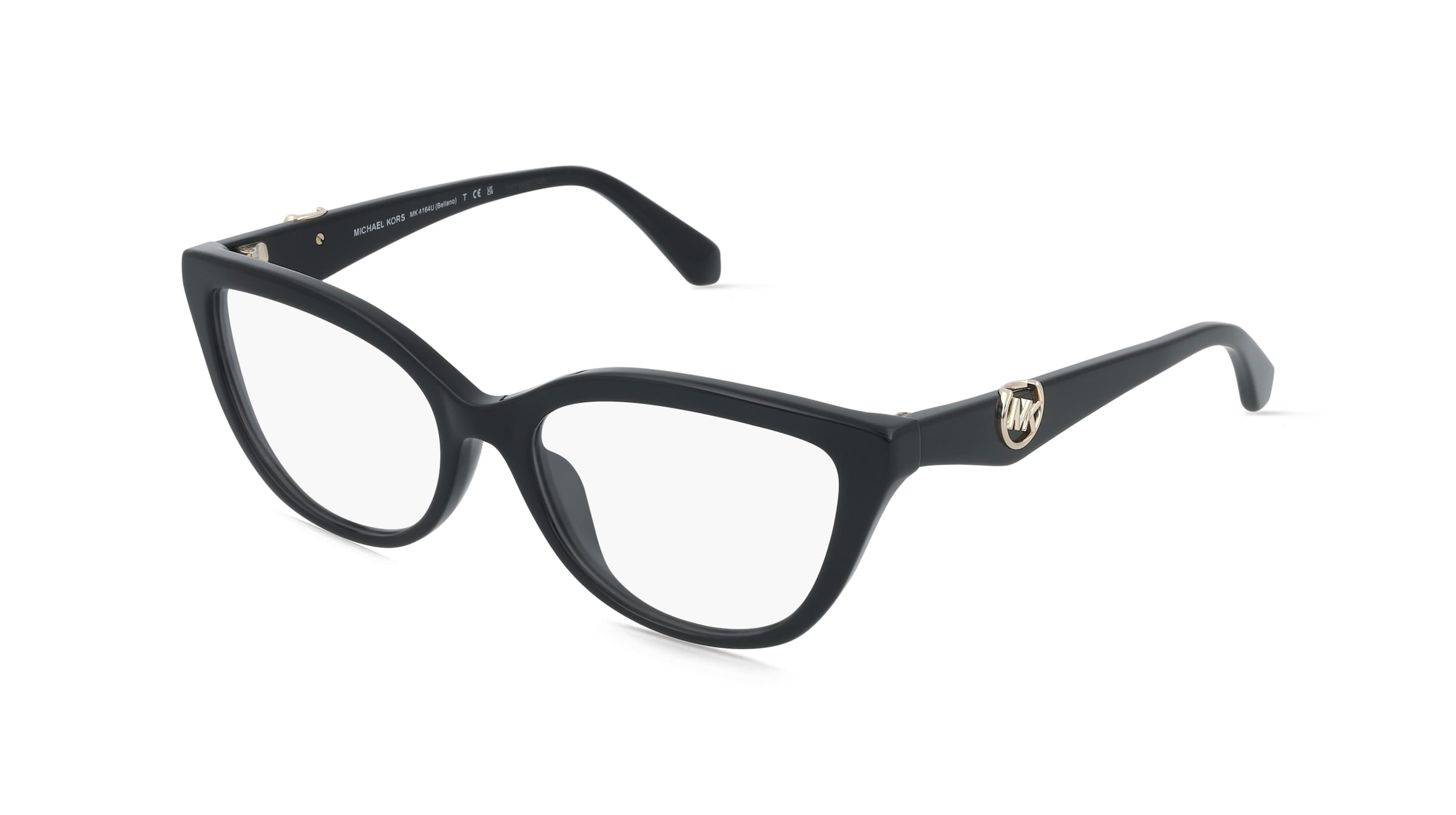 Michael Kors 0MK4164U BELLANO Damen-Brille inkl. Gläser Vollrand Cat Eye Acetat-Gestell 54/17/140, Schwarz