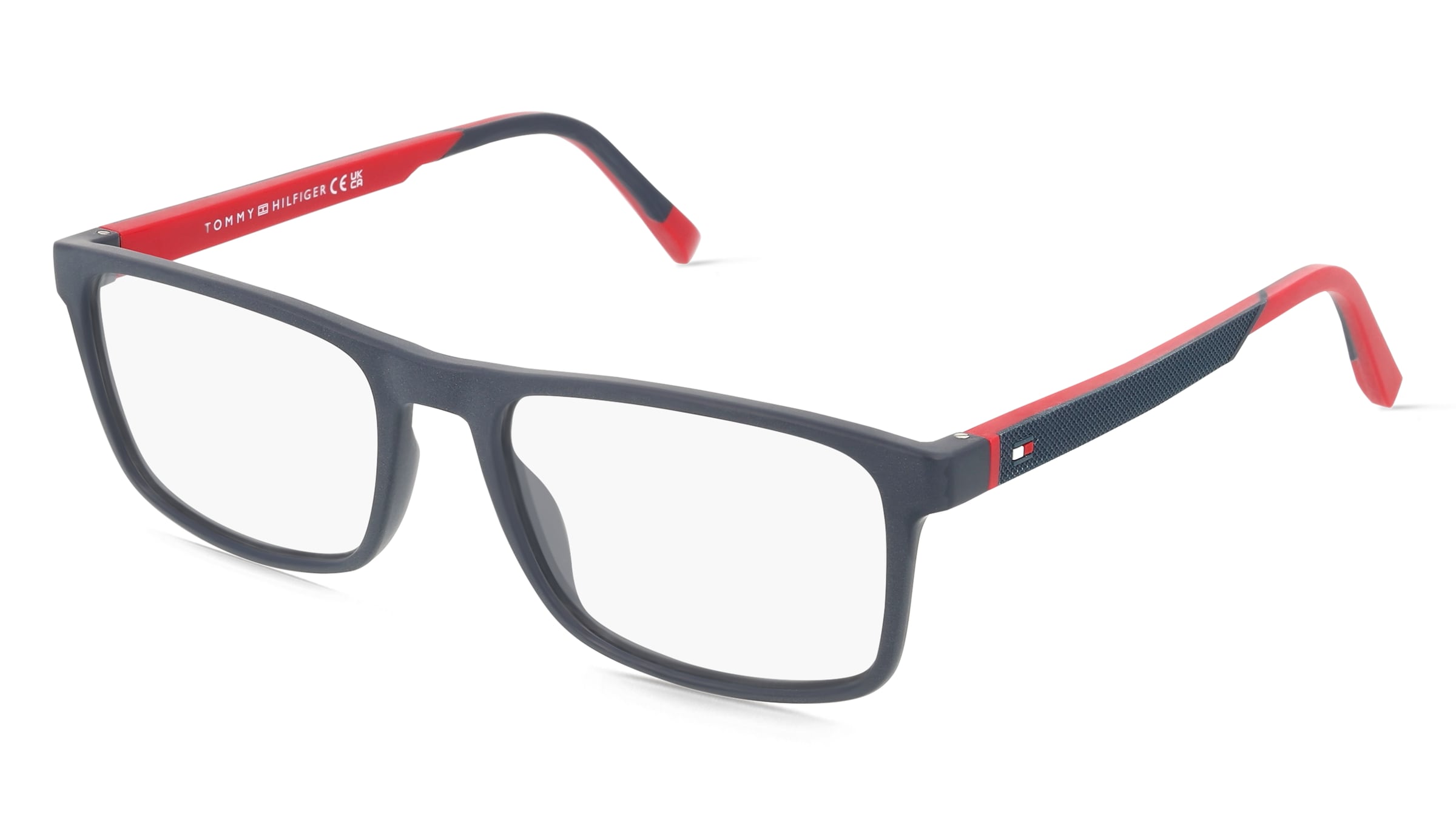 Tommy Hilfiger TH 2148 Herren-Brille inkl. Gläser Vollrand Eckig Kunststoff-Gestell 55/18/145, Blau