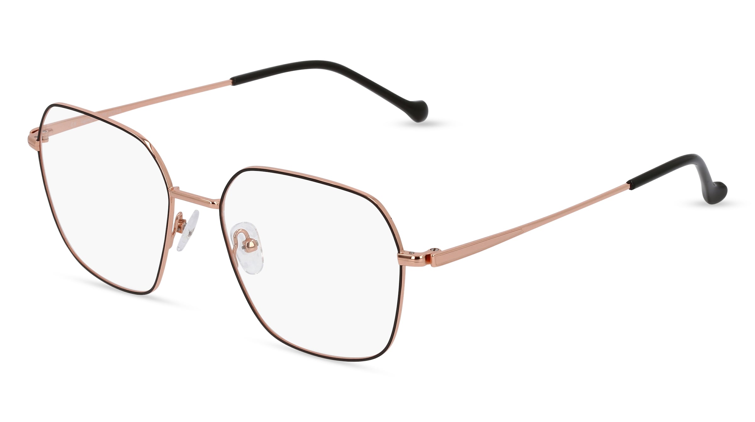 Fielmann BE 020 FA MIA Damen-Brille inkl. Gläser Vollrand Quadratisch Edelstahl-Gestell 55/17/150, Schwarz