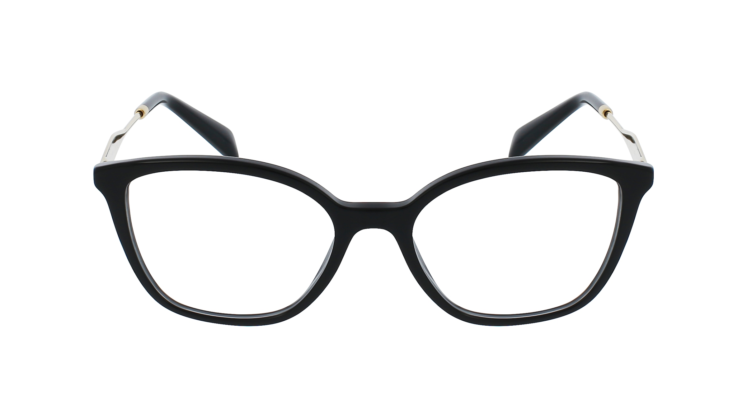 Prada PR 02ZV Damen-Brille inkl. Gläser Vollrand Butterfly Acetat-Gestell 54mm/17mm/140mm, schwarz