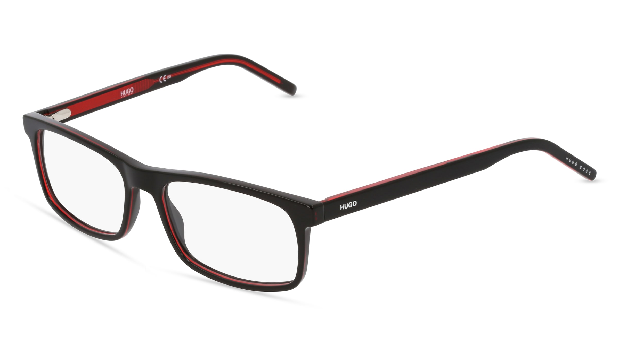 Hugo HG 1004 Herren-Brille inkl. Gläser Vollrand Quadratisch Acetat-Gestell 54/17/145, Schwarz