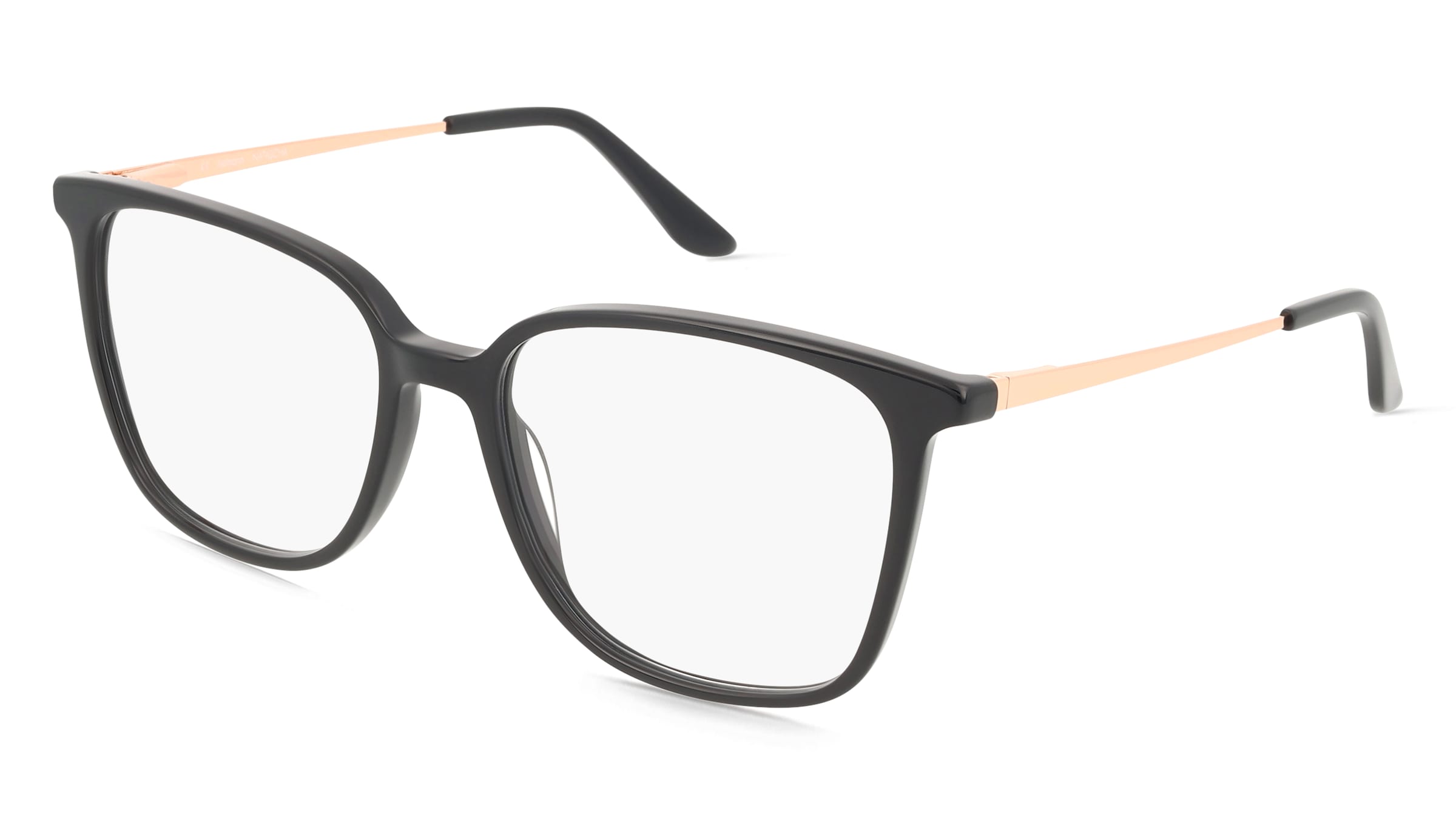 Fielmann ABC 098 FLEX FA NATASCHA Damen-Brille inkl. Gläser Vollrand Quadratisch Acetat-Gestell 52/16/135, Schwarz