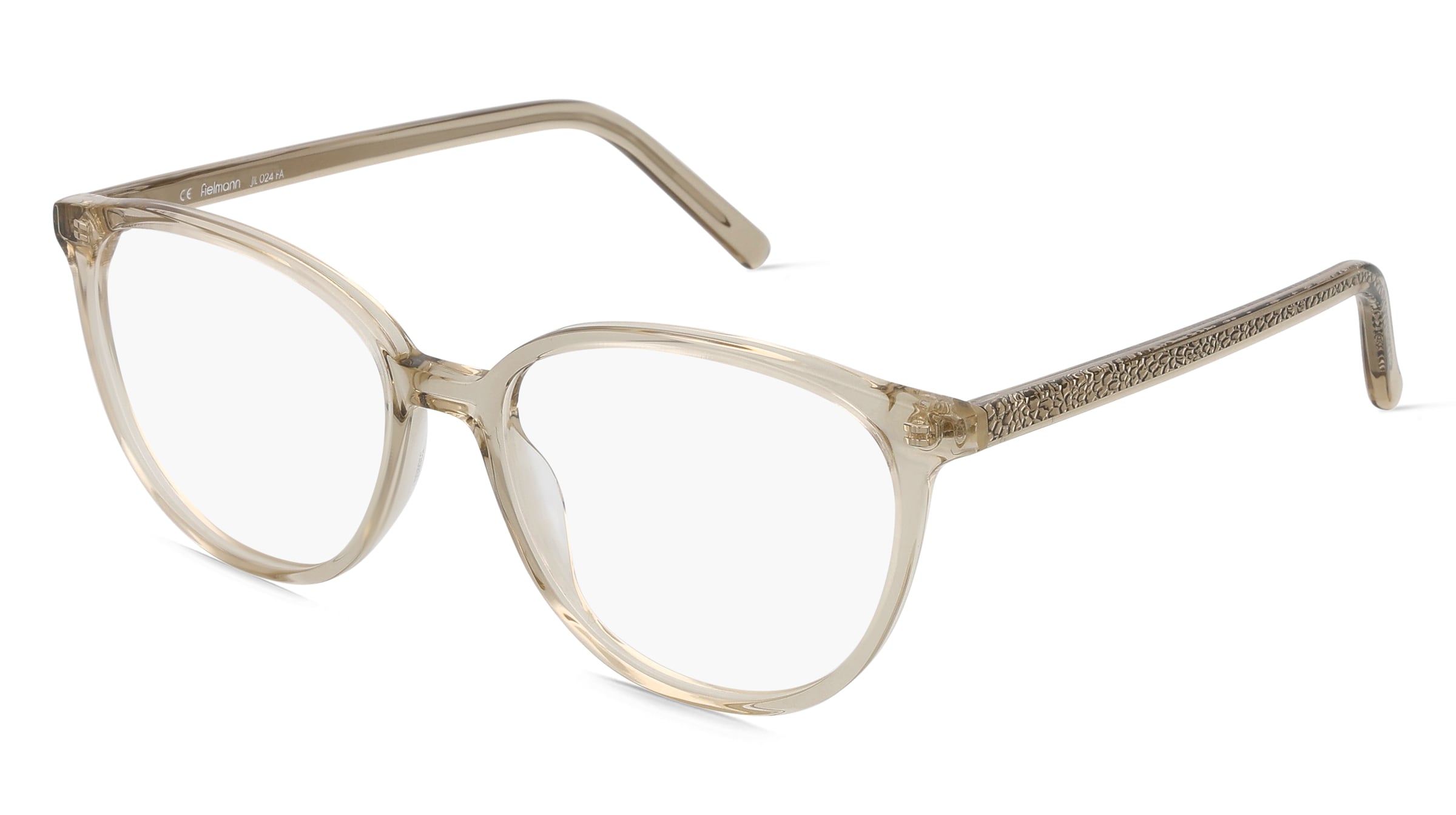 Fielmann JIL 024 FA Damen-Brille inkl. Gläser Vollrand Butterfly Acetat-Gestell 53/16/140, Beige