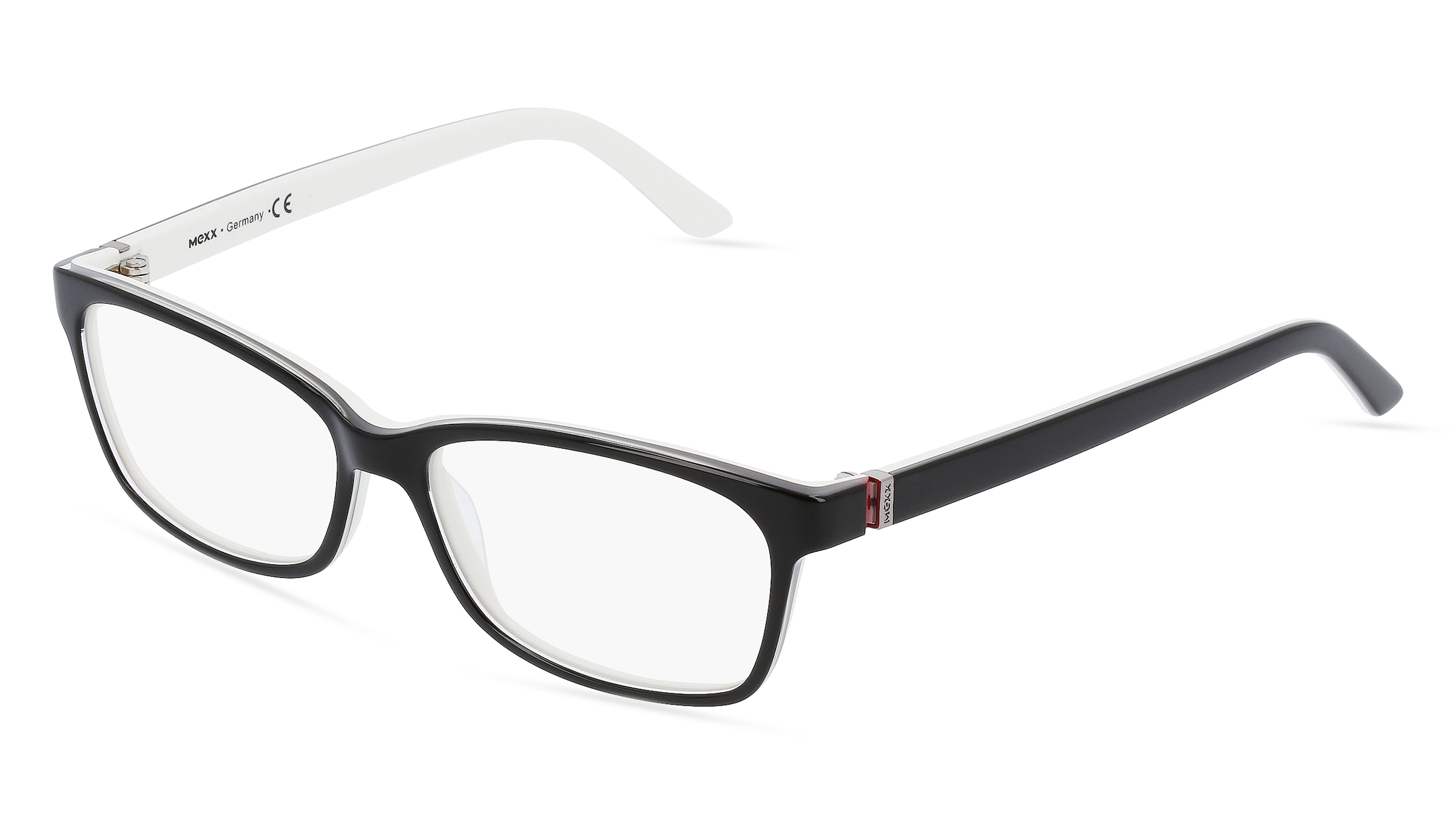 Mexx 5321 Damen-Brille inkl. Gläser Vollrand Quadratisch Kunststoff-Gestell 53/14/135, Schwarz