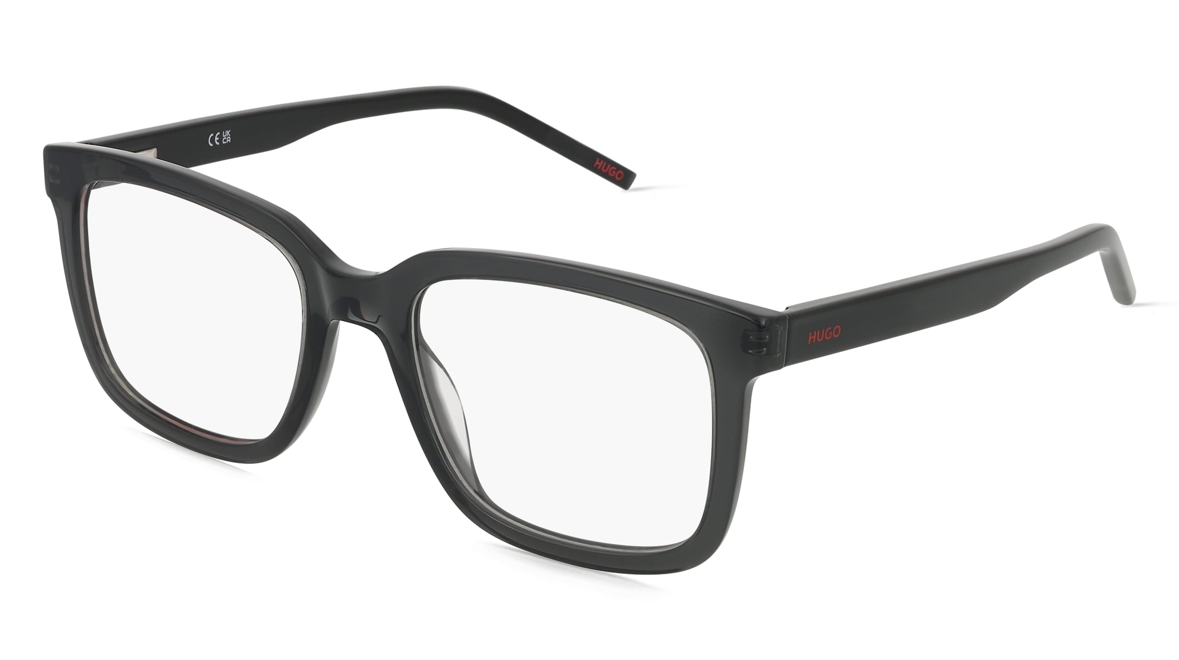 Hugo HG 1261 Herren-Brille inkl. Gläser Vollrand Quadratisch Acetat-Gestell 51/19/145, Grau